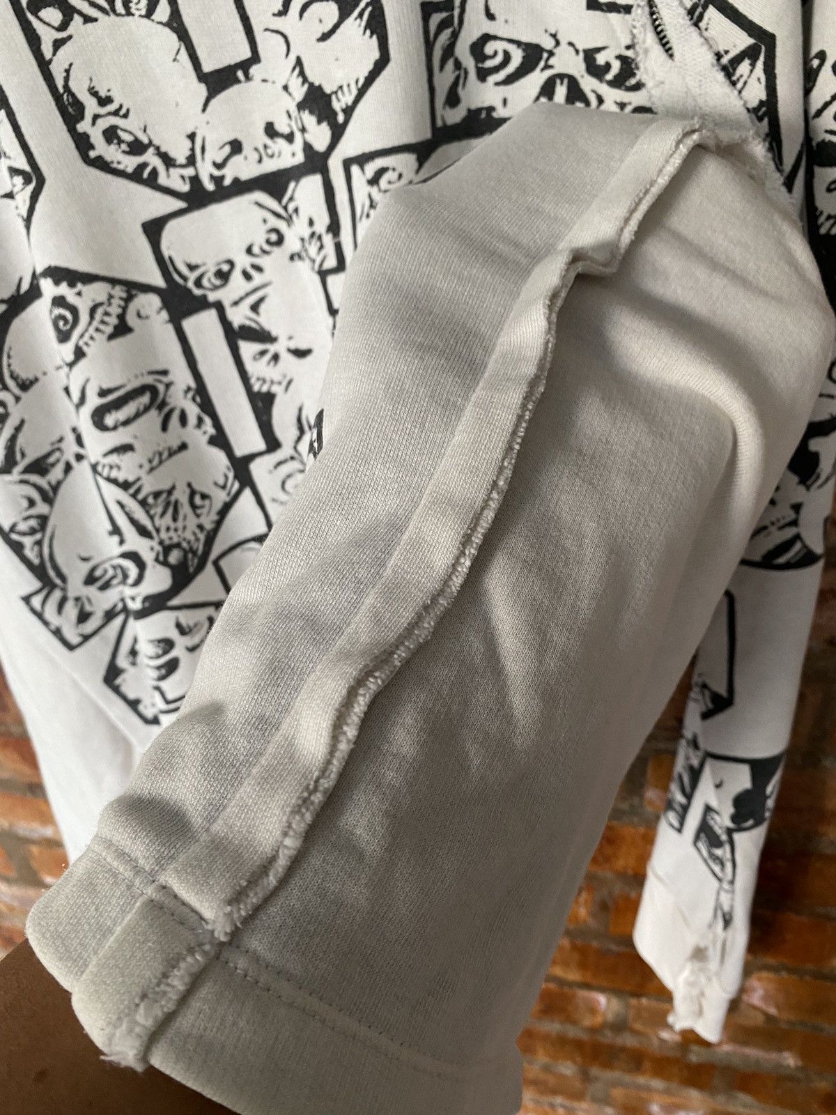 Japanese Brand Vtg Buddist Punk Japan cut and fringe Skull full zip hoodie Size US M / EU 48-50 / 2 - 11 Thumbnail