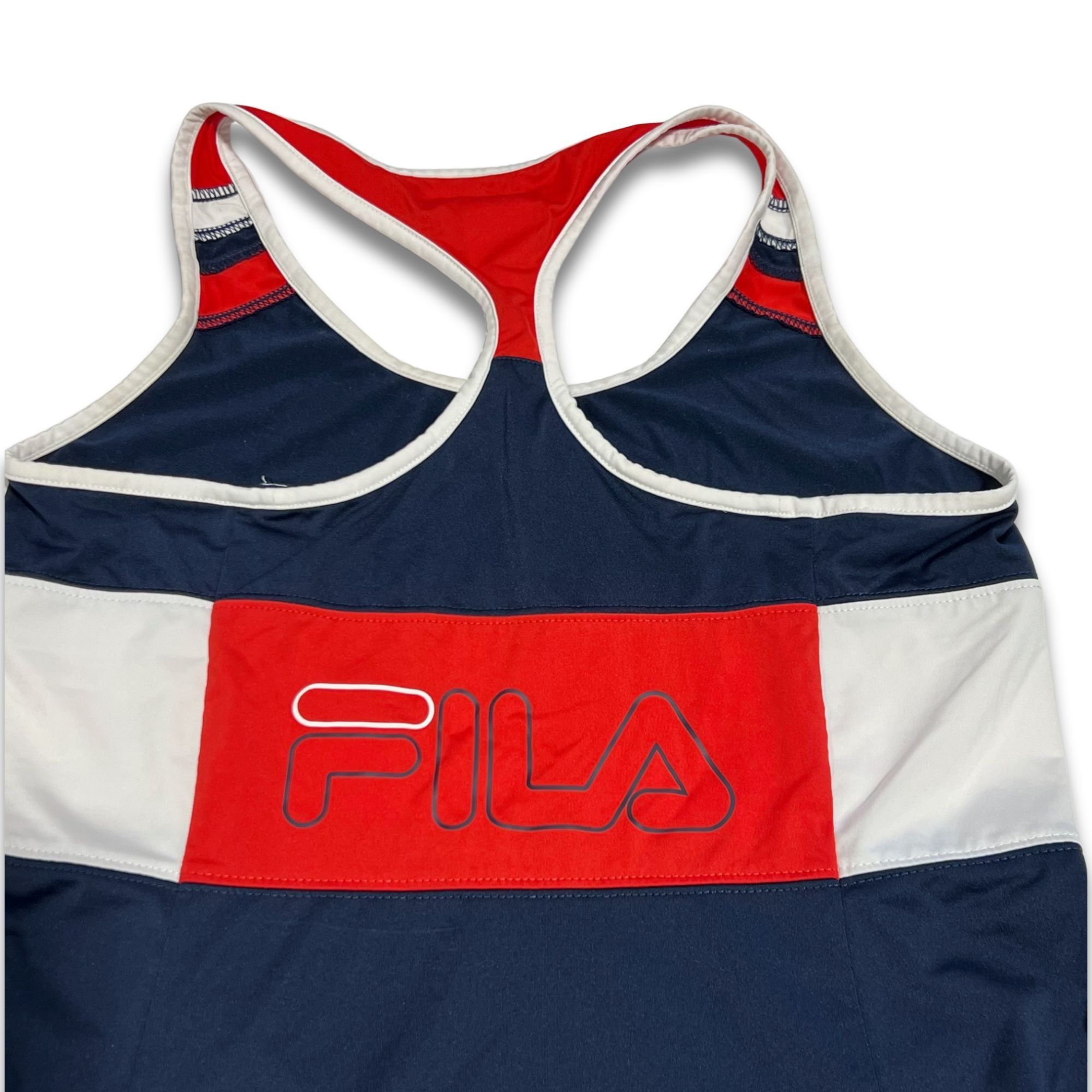 Fila FILA Womens Heritage Cross Back Tank Top Navy White Red Race Size S / US 4 / IT 40 - 6 Thumbnail