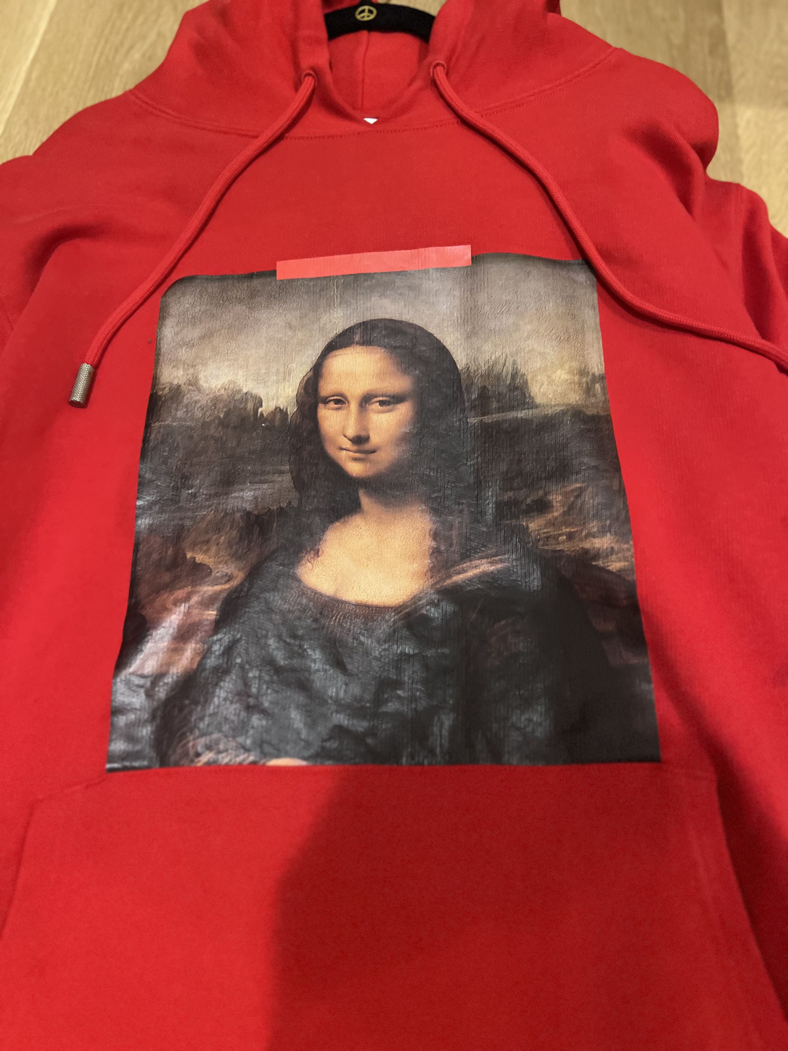 Off White Off White Mona Lisa Hoodie Sweatshirt Red Grailed