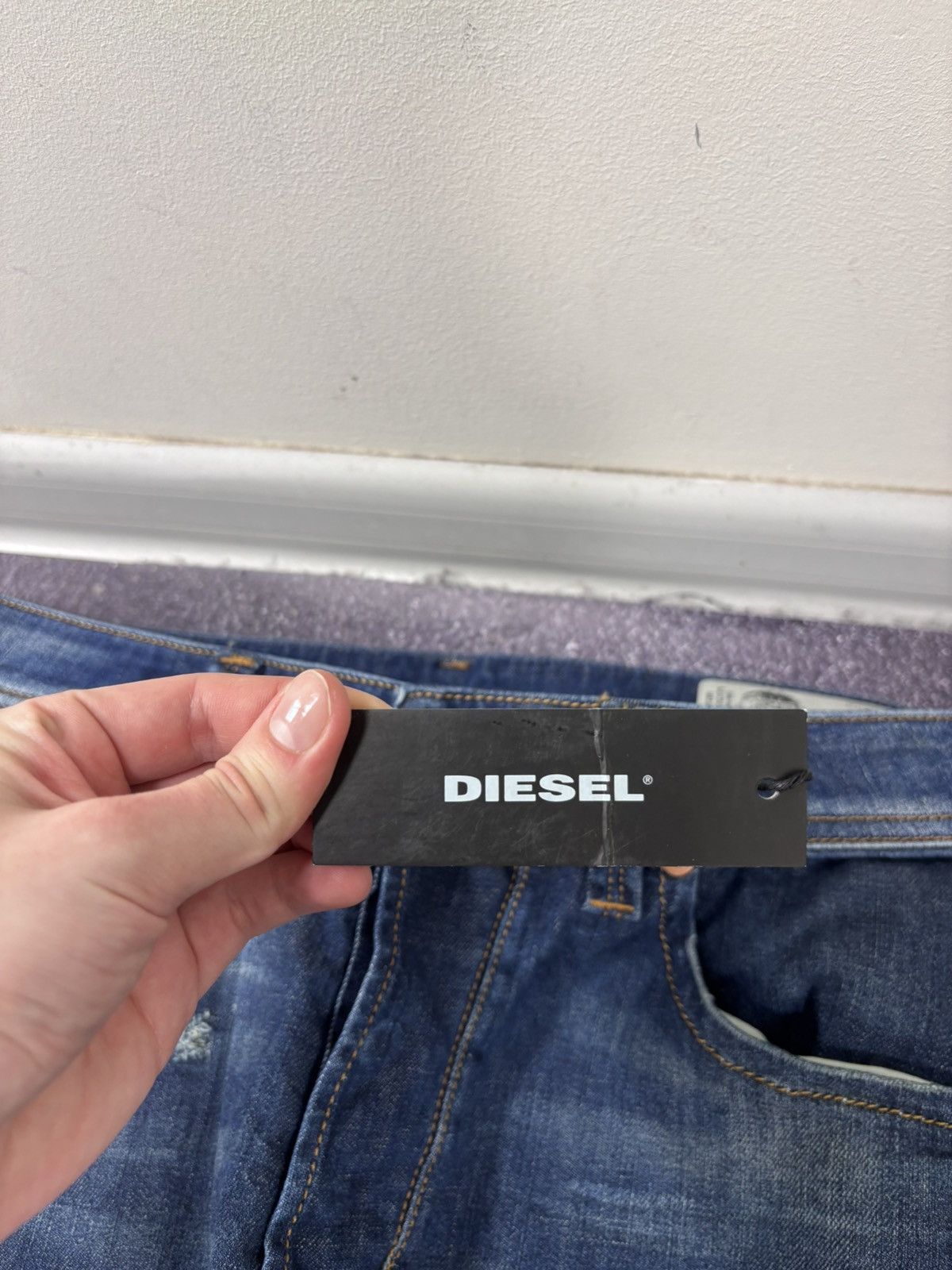 Diesel Diesel Larkee NWT Regular Straight Ripped Blue Denim Jeans Size US 32 / EU 48 - 7 Thumbnail