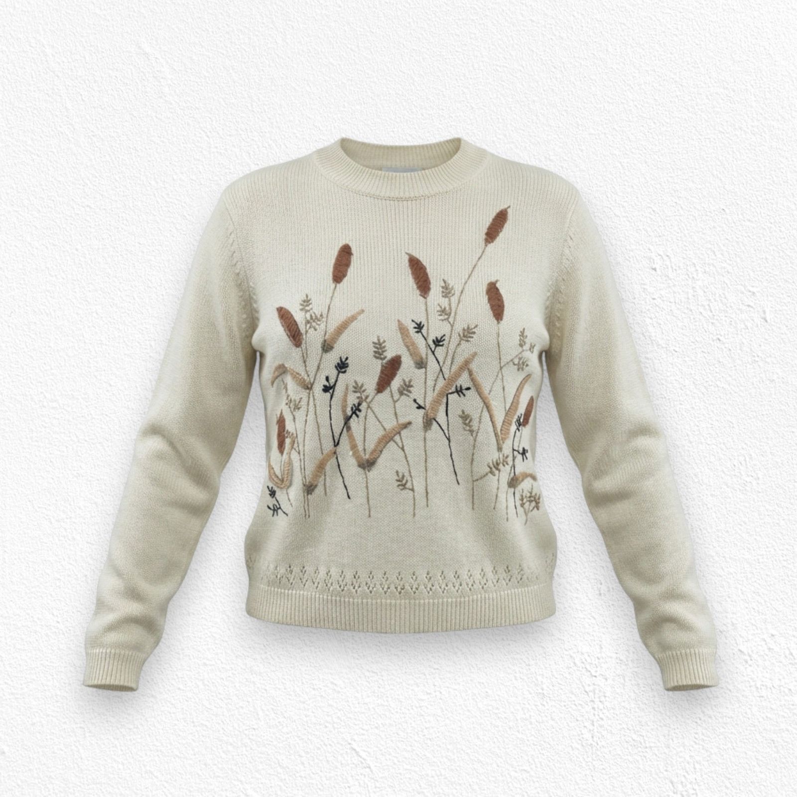 Vintage Vintage Alfred Dunner Nature Motif Knit Sweater Size Medium Size M / US 6-8 / IT 42-44 - 1 Thumbnail