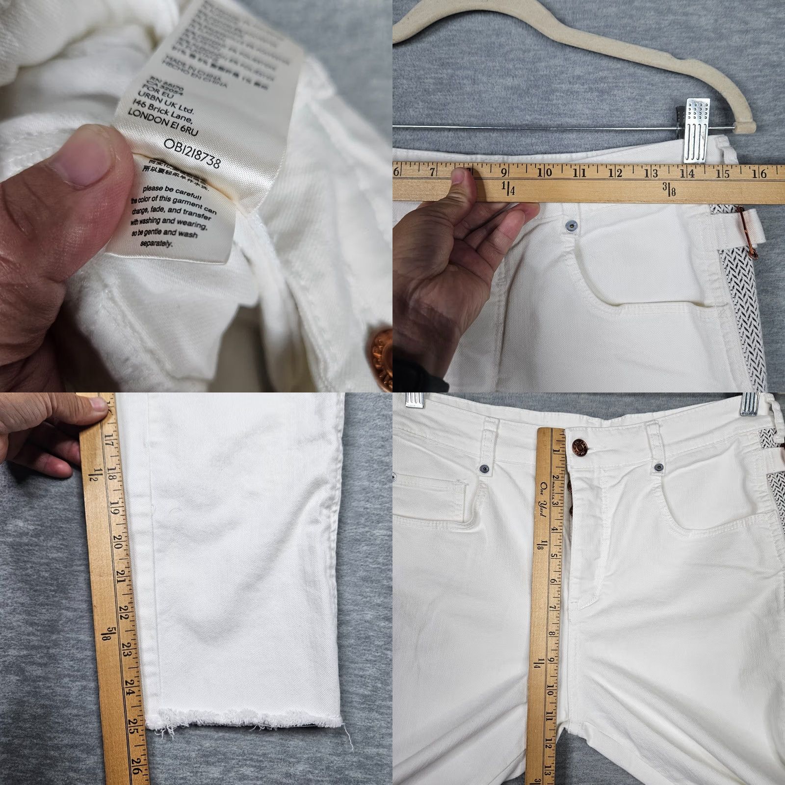 Anthropologie Anthropologie Pilcro and the Letterpress High-rise White Side Striped Slim Denim Jeans 28 Size Size 28" / US 6 / IT 42 - 8 Thumbnail