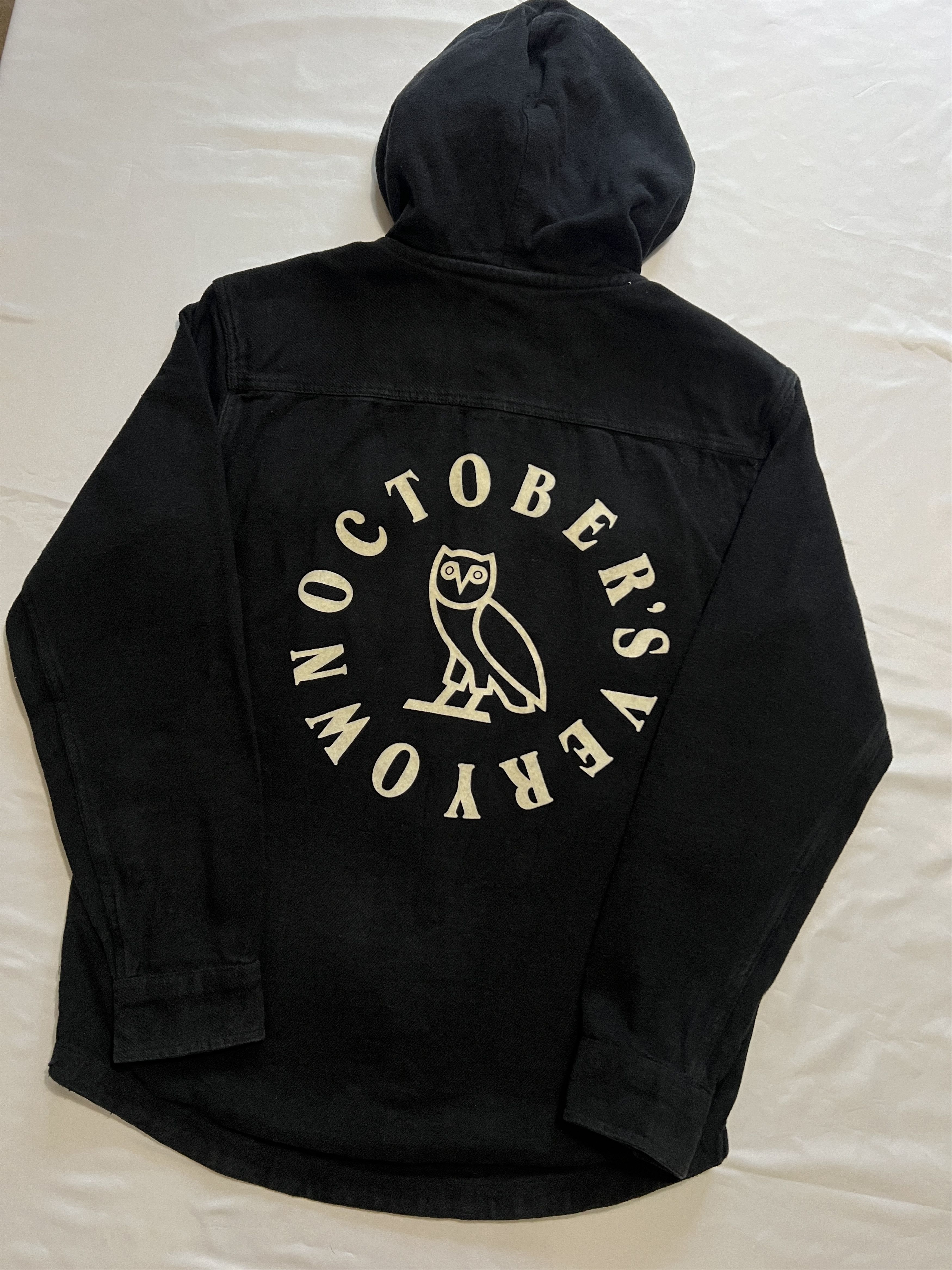 Drake OVO Hooded Flannel Shirt BLACK Size US M / EU 48-50 / 2 - 4 Thumbnail