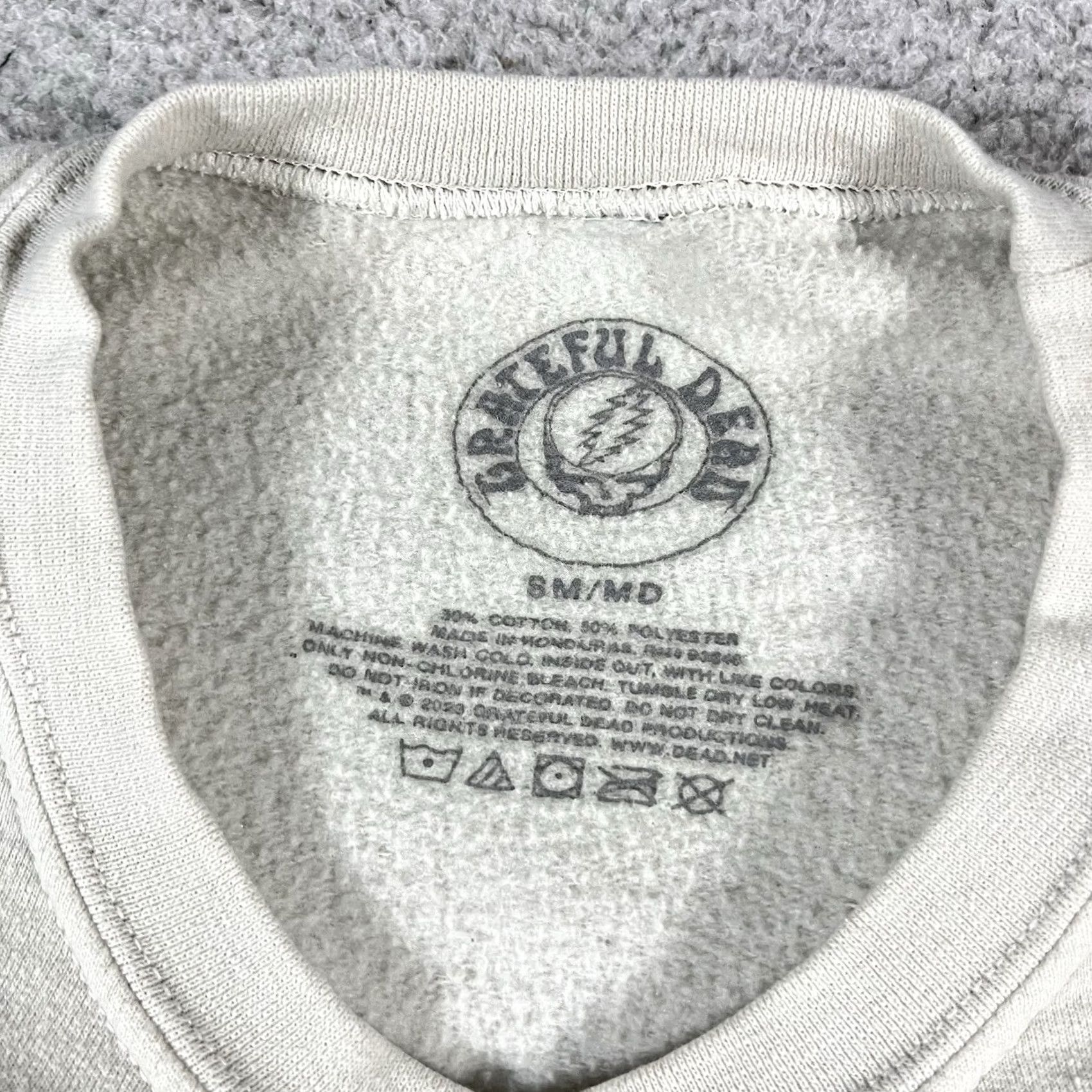 Logo 7 Grateful Dead Sweatshirt Mens M Graphic Print Oversized Logo Beiges Cotton Fleece Crew Neck Long Sleeve Size US M / EU 48-50 / 2 - 4 Thumbnail
