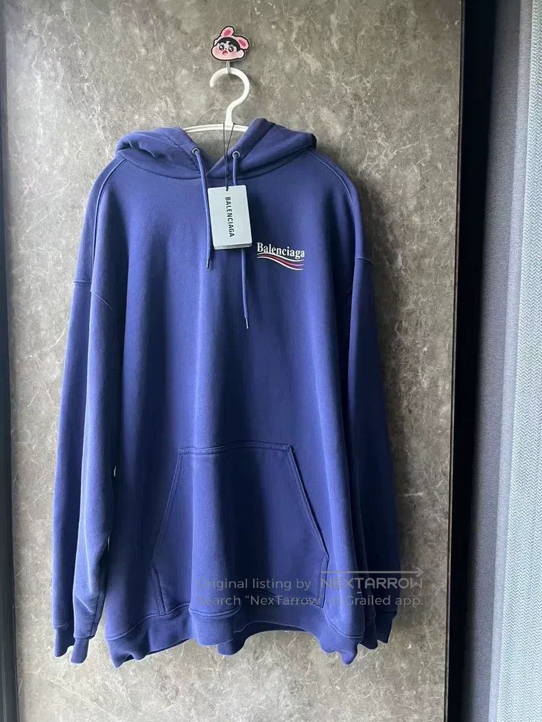 Balenciaga Balenciaga Coke hooded sweatshirt blue XL Size US XL / EU 56 / 4 - 1 Thumbnail