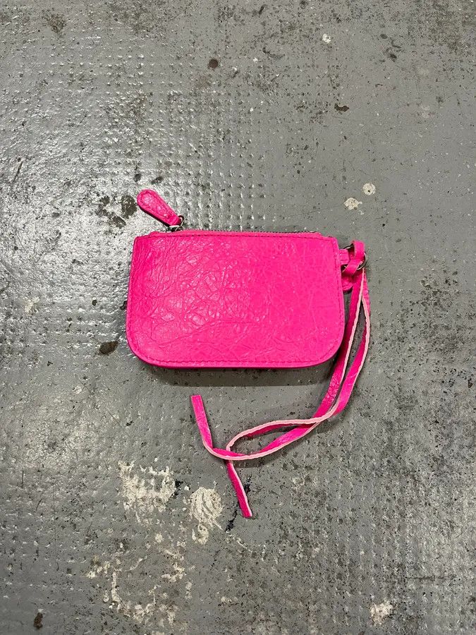 Balenciaga Balenciaga City Pink Cracked Leather Wallet Size ONE SIZE - 6 Thumbnail