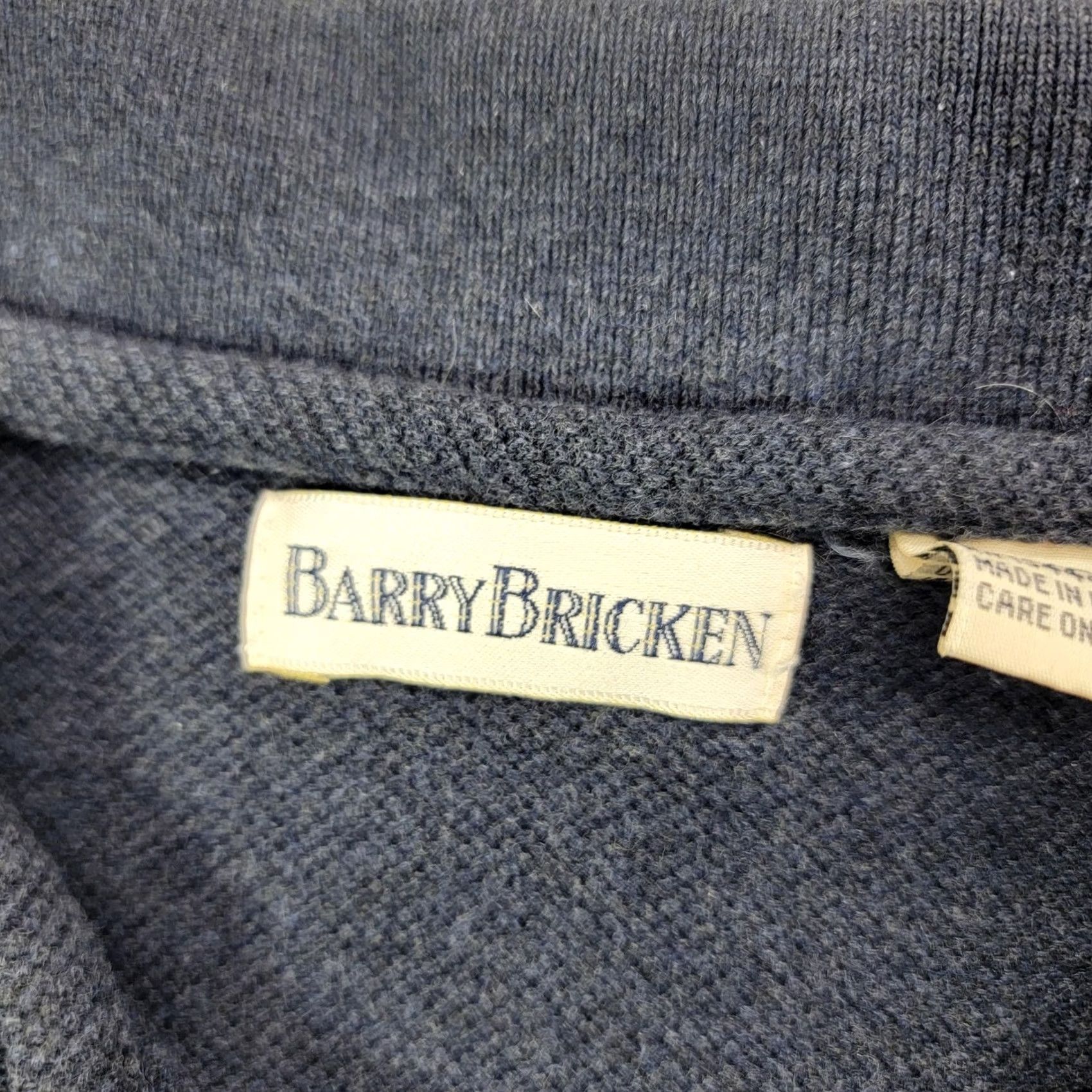 Vintage Barry Bricken Polo Shirt Mens L Blue Short Sleeve 100% Cotton Collared Knit Size US L / EU 52-54 / 3 - 2 Thumbnail