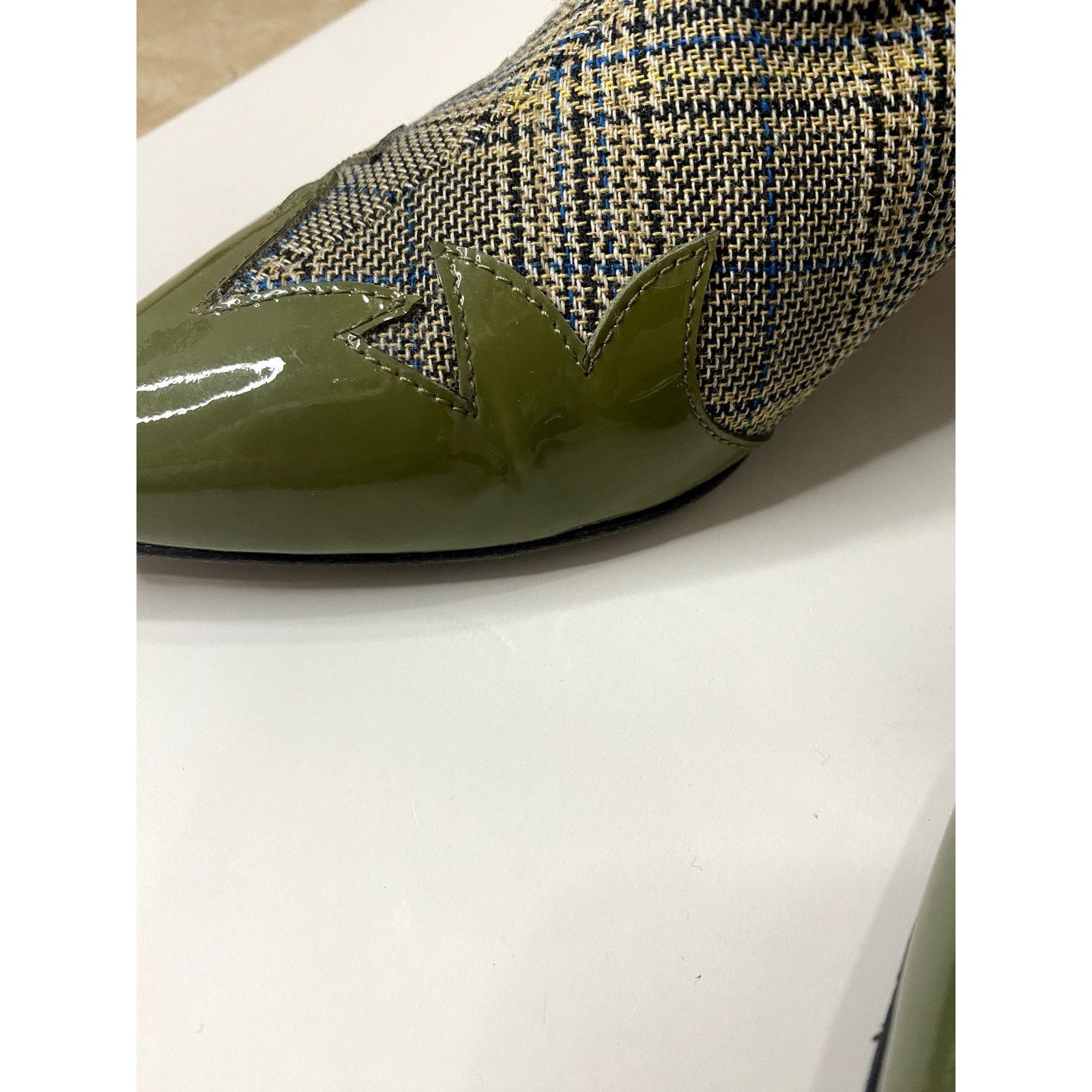 Tibi Tibi “Evin” plaid patent-toe boots Size US 6.5 / IT 36.5 - 7 Thumbnail