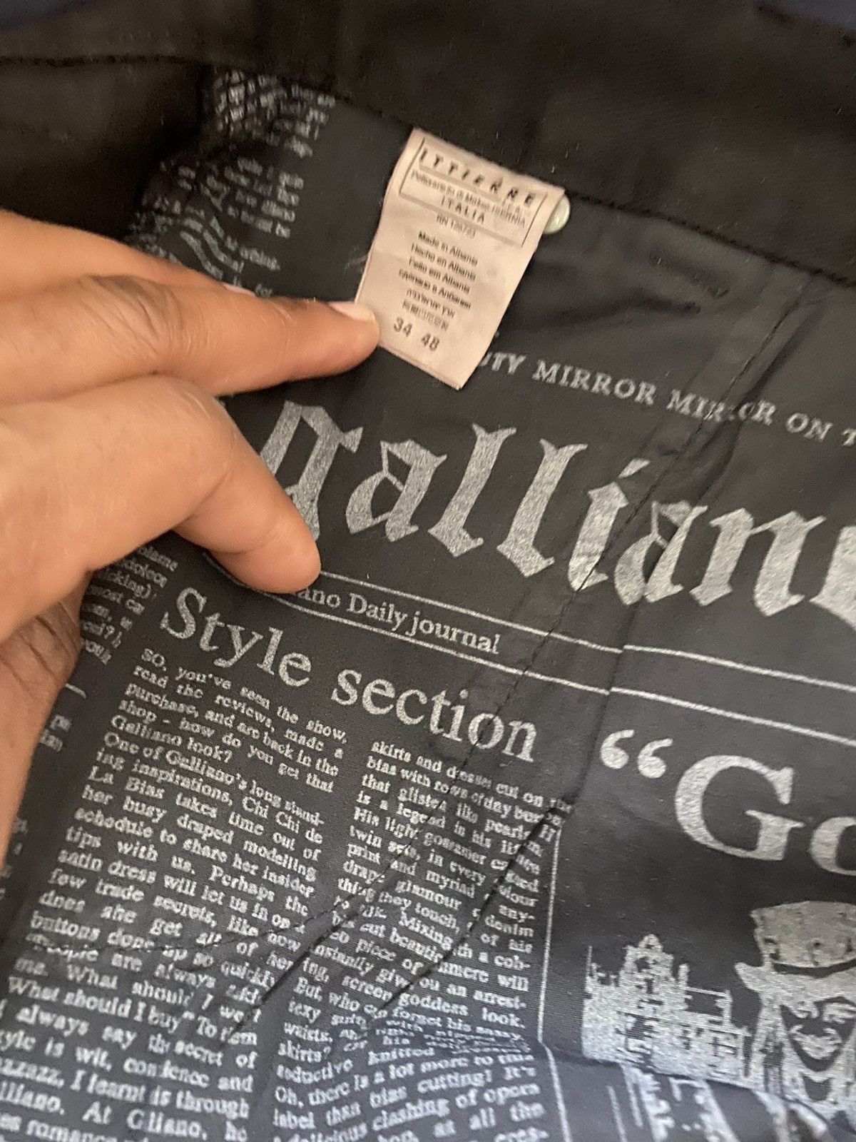 John Galliano Galliano Distressed Black Jeans (IT 48 / US 34 Size US 34 / EU 50 - 5 Thumbnail