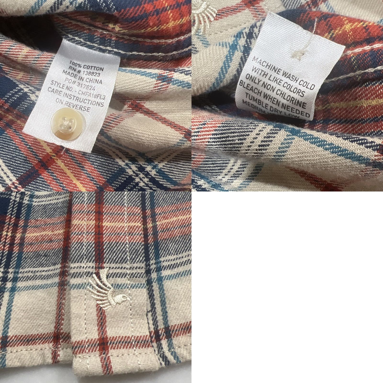 Cody James Cody James Pearl Snap Flannel Shirt Men Large Regular Fit Plaid Pockets Western Cowboy Button-Up Shirt Size US L / EU 52-54 / 3 - 10 Thumbnail