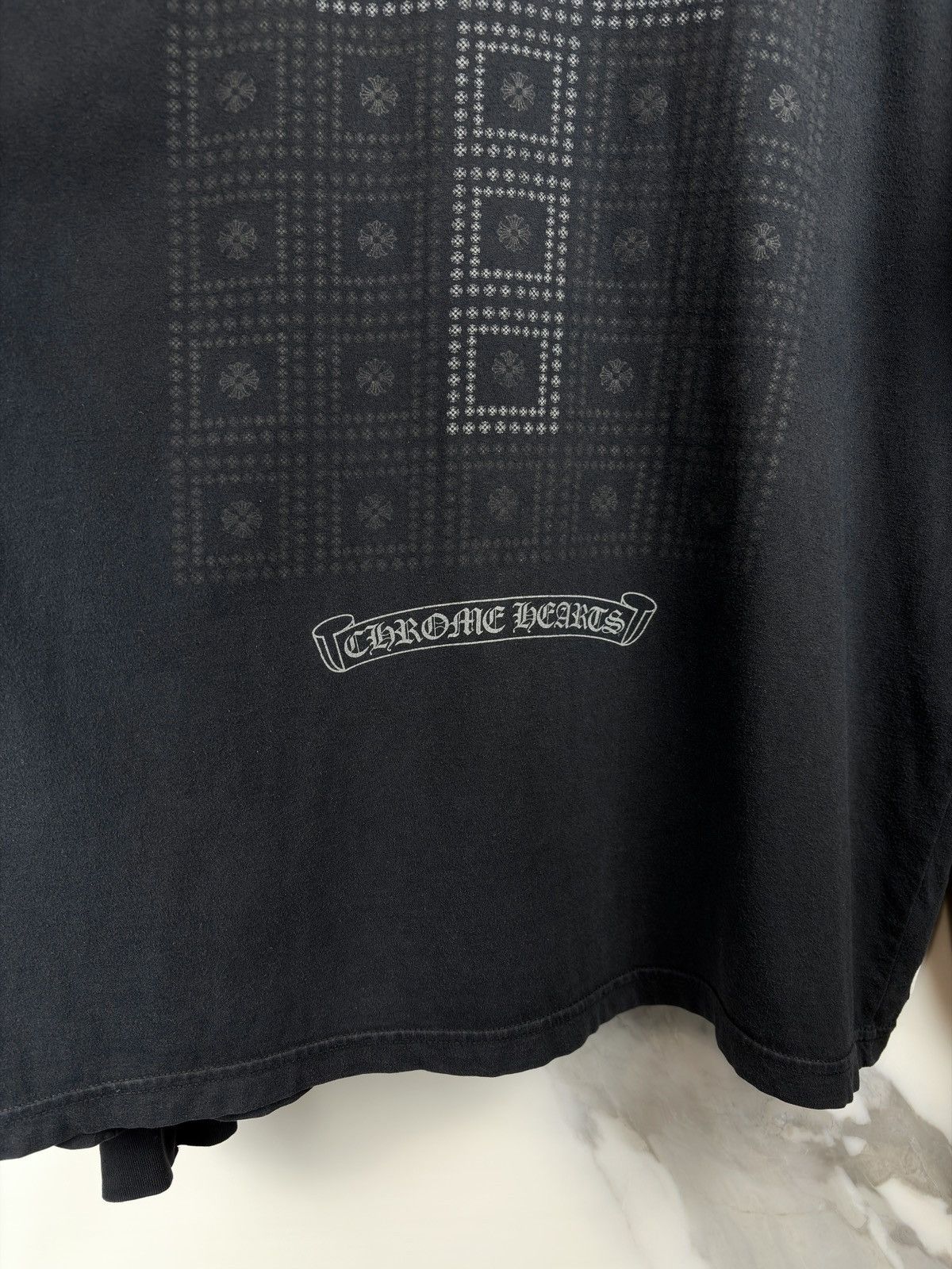 Chrome Hearts Chrome Hearts Vintage Faded Plus Cross Longsleeve Tshirt Size US XXL / EU 58 / 5 - 8 Thumbnail