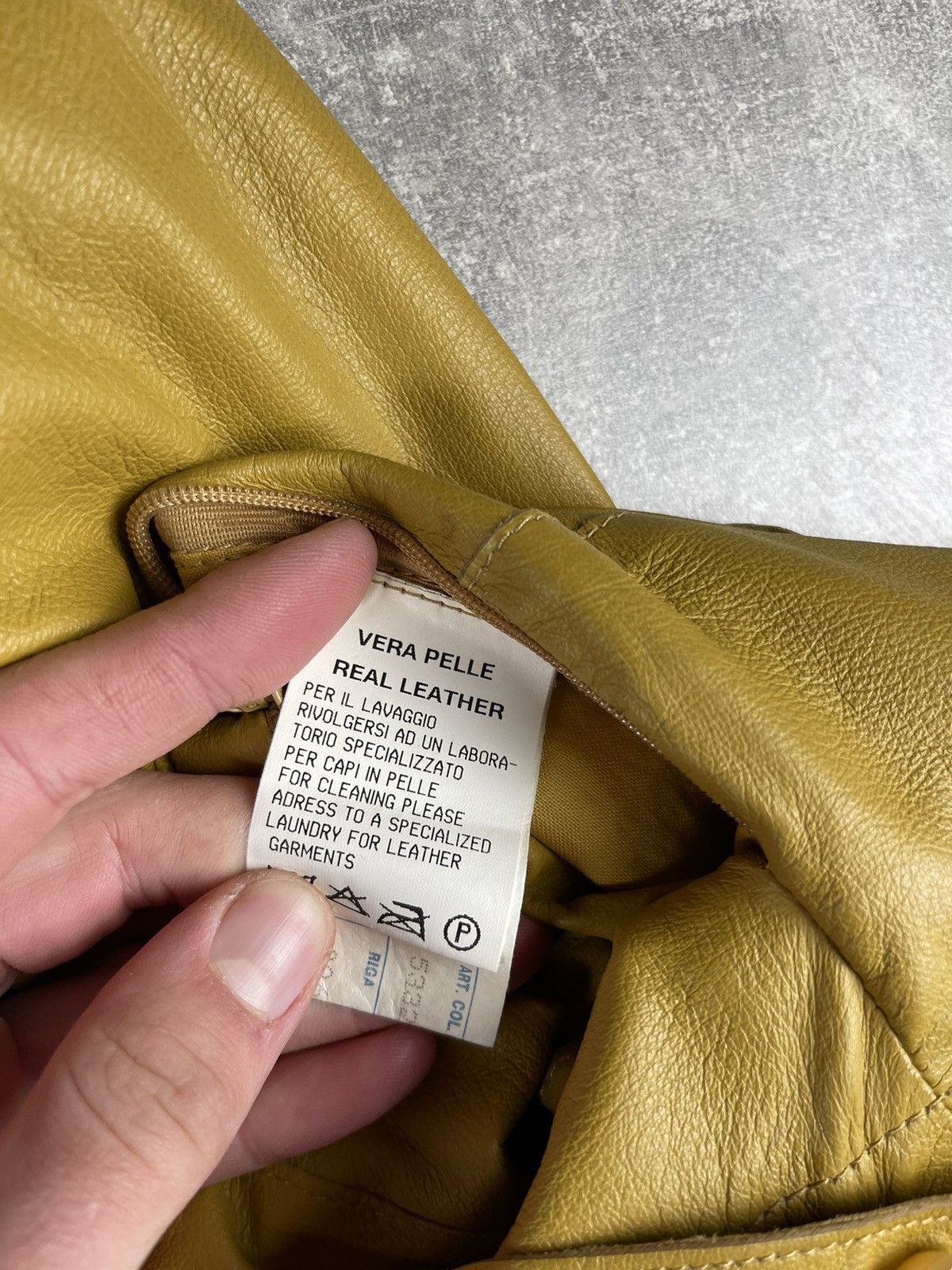 Genuine Leather × Mandelli Enrico Mandelli Leather Yellow Jacket Coat Size M / US 6-8 / IT 42-44 - 12 Thumbnail