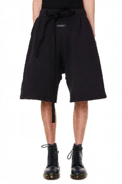 FEAR OF GOD RELAXED SHORT Lサイズ Fear of God Men's 8th Double Layer Relaxed Shorts in Black Fear Of God
