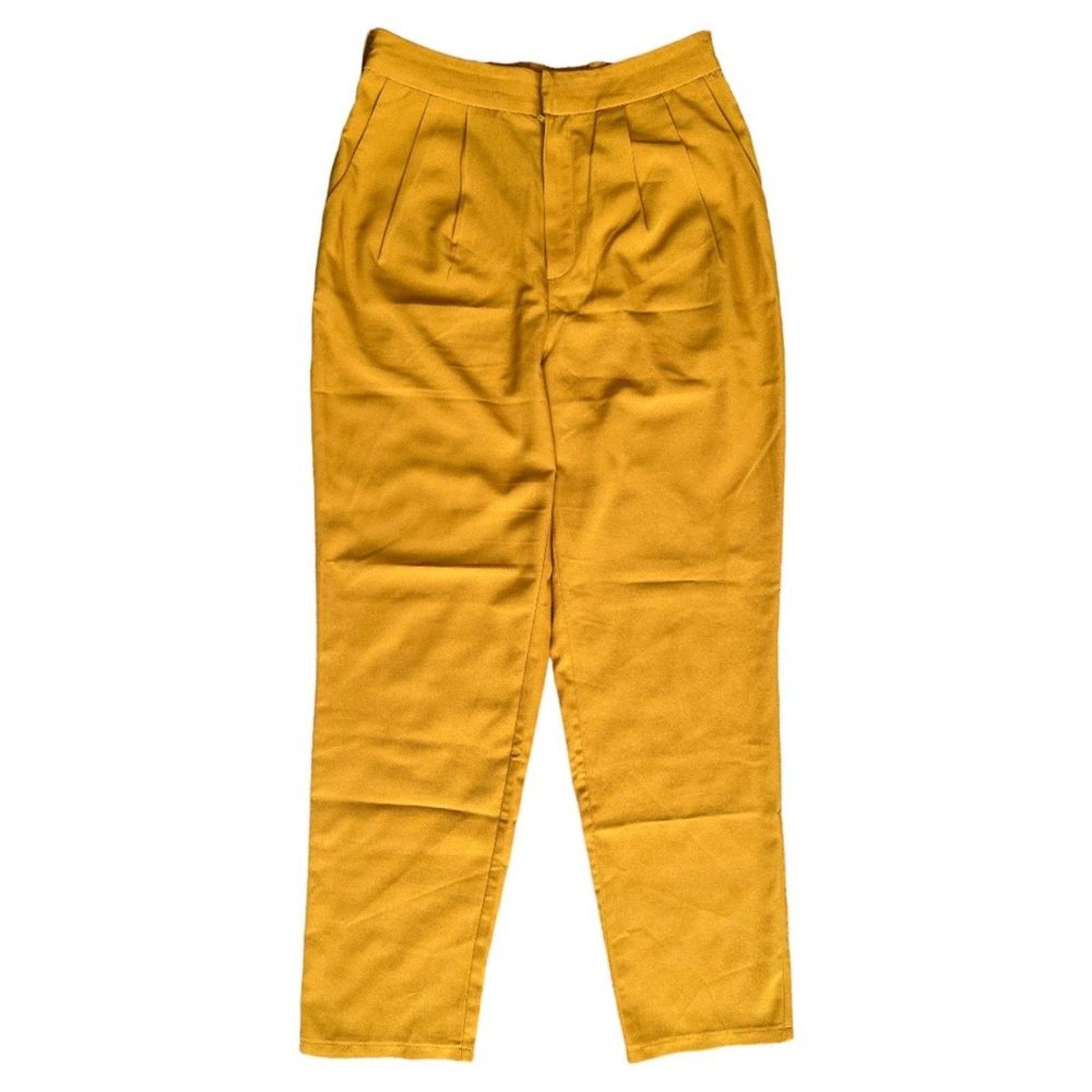 Forever 21 Forever 21 Yellow Slacks Pants, M Size 26" / US 2 / IT 38 - 2 Thumbnail