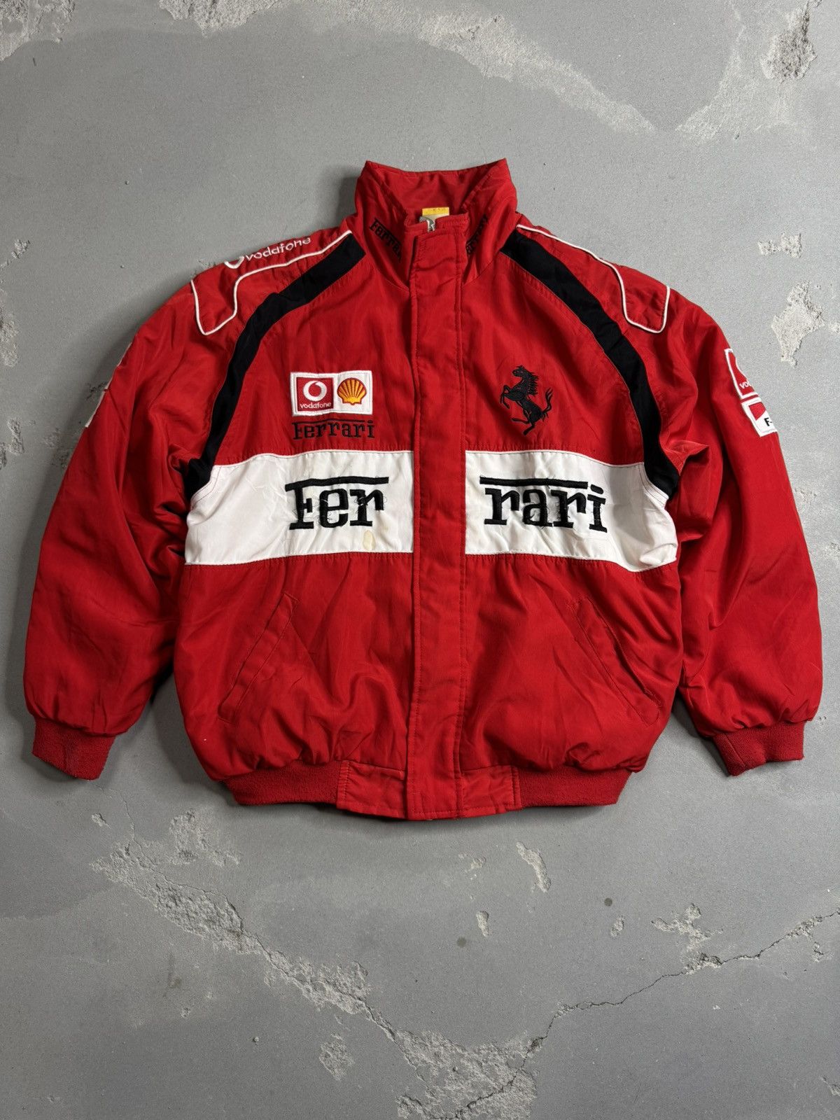 Ferrari × Vintage Vintage Ferrari Bomber Jacket Big Logo F1 Size US L / EU 52-54 / 3 - 1 Thumbnail