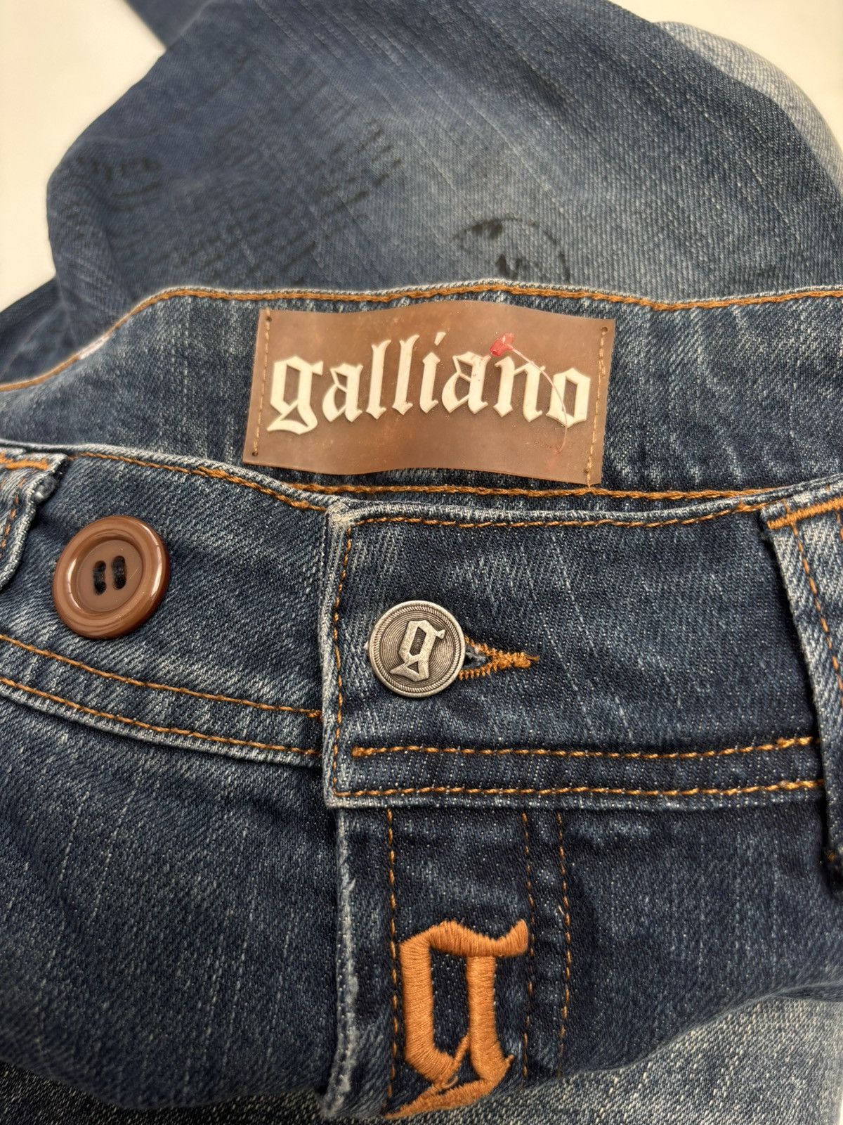 John Galliano Gazette Newspaper Denim Jeans Size US 28 / EU 44 - 8 Thumbnail