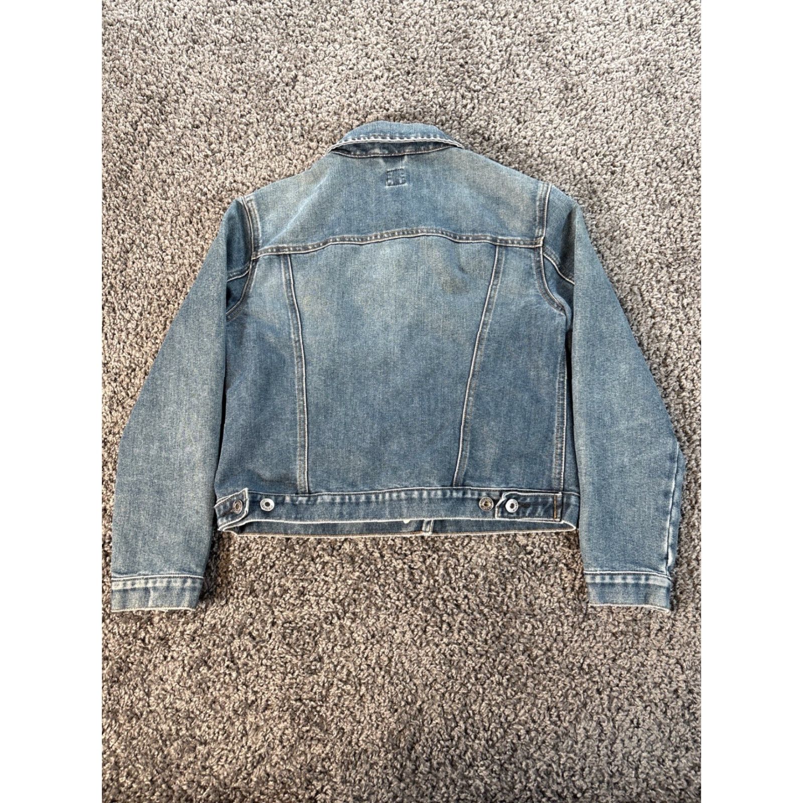 Gap VINTAGE Gap Denim Jacket Womens S Small Distressed Trucker Wash Blue 90s Classic Mens? Womens Size S / US 4 / IT 40 - 5 Thumbnail