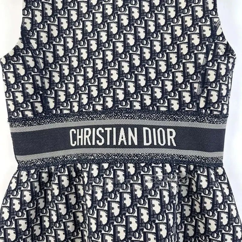 Dior Dior Summer Multi-Color Denim Logo Dress . Size S / US 4 / IT 40 - 6 Thumbnail