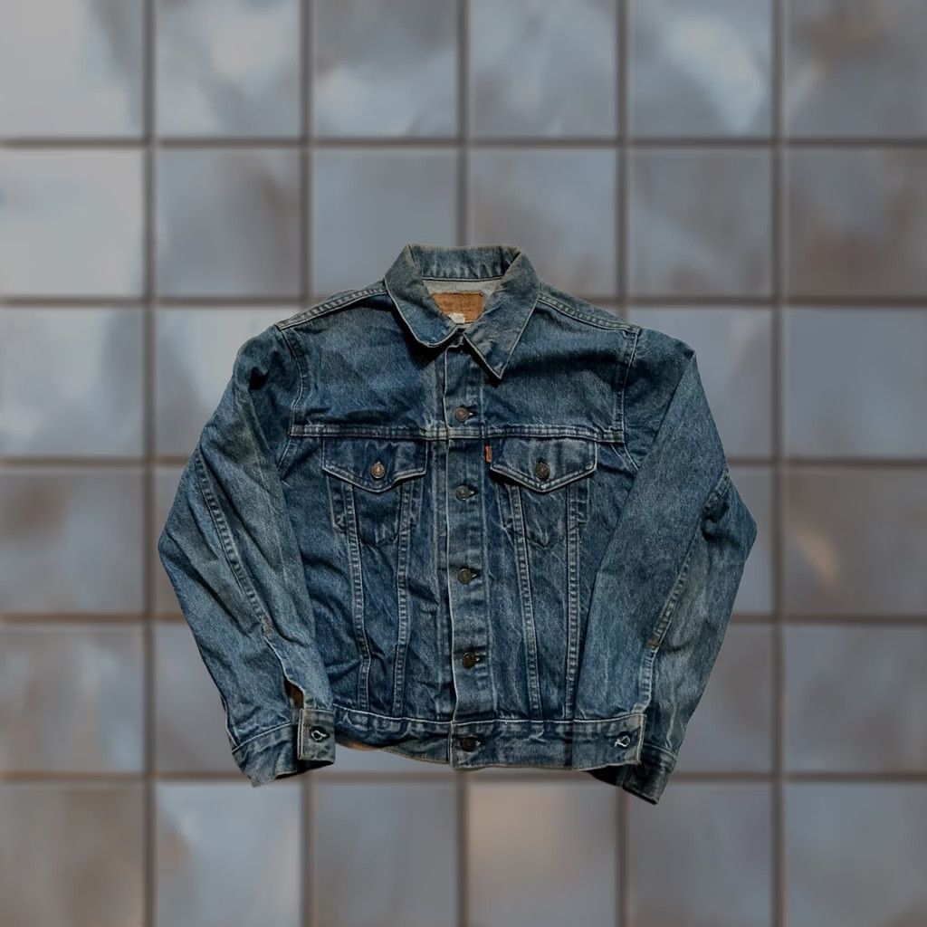 Levi's VINTAGE Levi's Orange Tab Denim Trucker Jean Jacket L Made In USA 1980s Size Large Mens Womens Boys Girls? Size US 33 - 1 Thumbnail