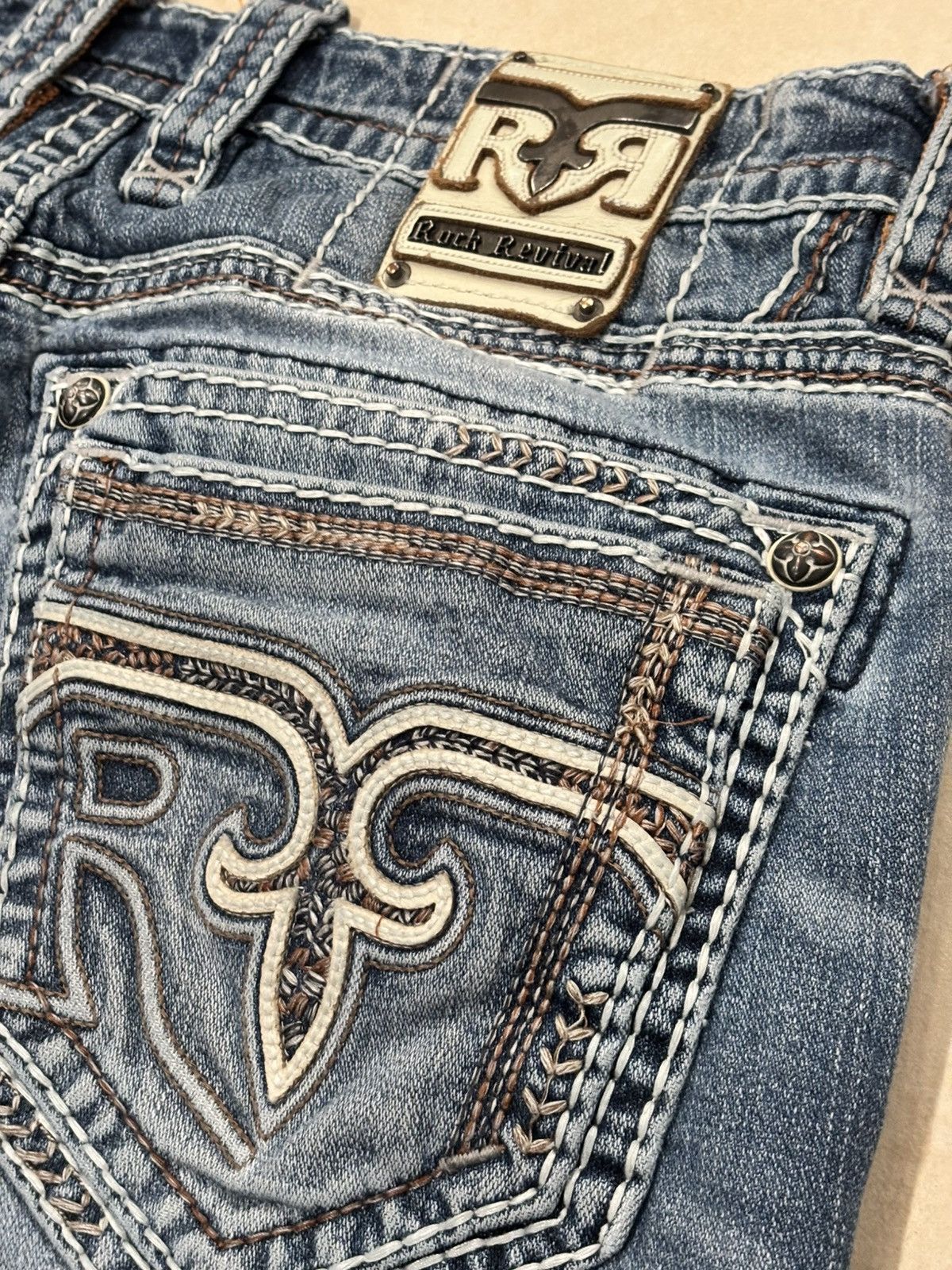Rock Revival Custom Baggy Y2K Rock Revival Jeans Size US 34 / EU 50 - 5 Thumbnail