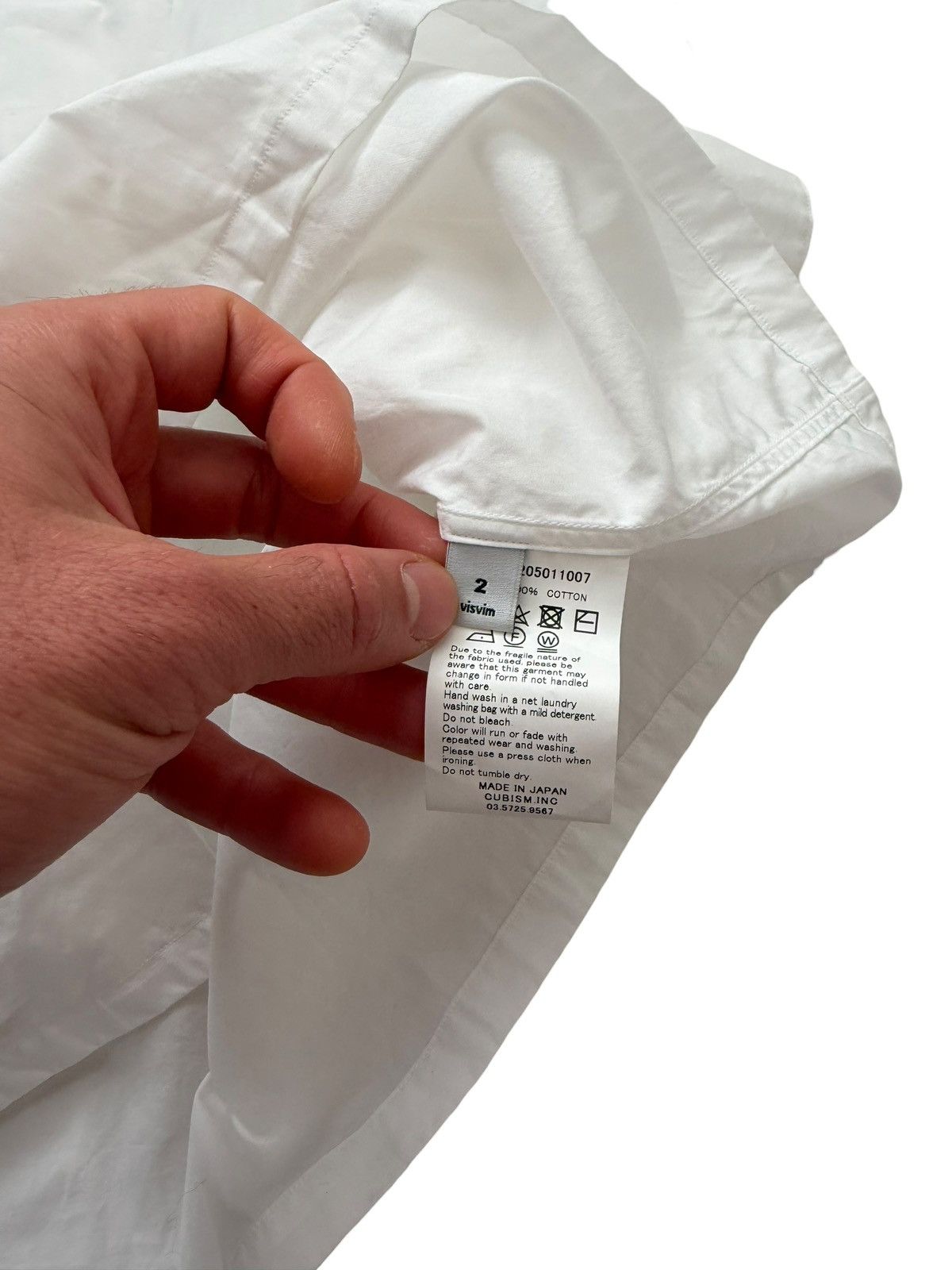 Visvim Free Edge Cotton White L/S Shirt Size US M / EU 48-50 / 2 - 5 Thumbnail