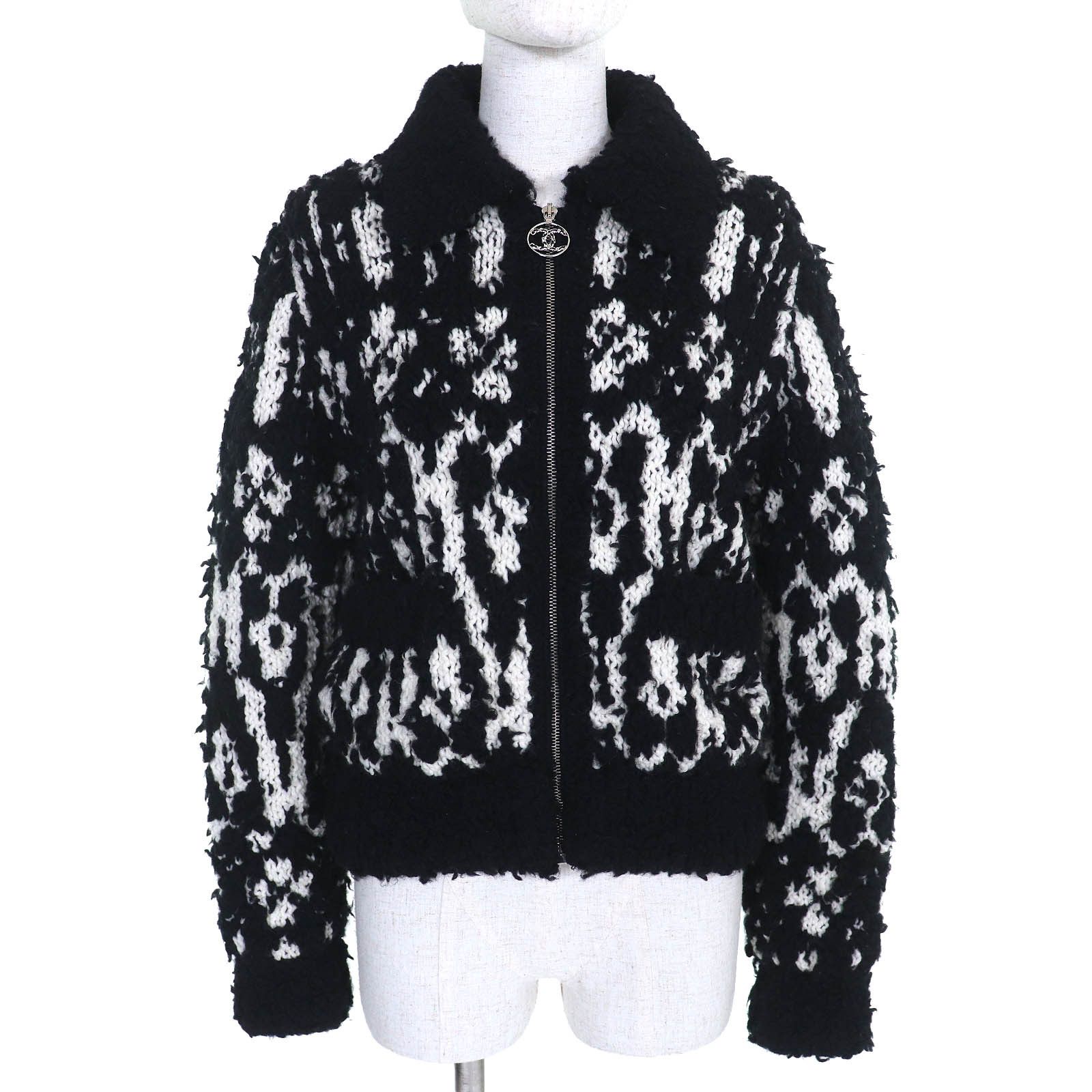Chanel Chanel Chanel COCO Mark Wool Knit Jacket Natural Material Outerwear P62173 DUTY FREE for USA Size ONE SIZE - 1 Thumbnail