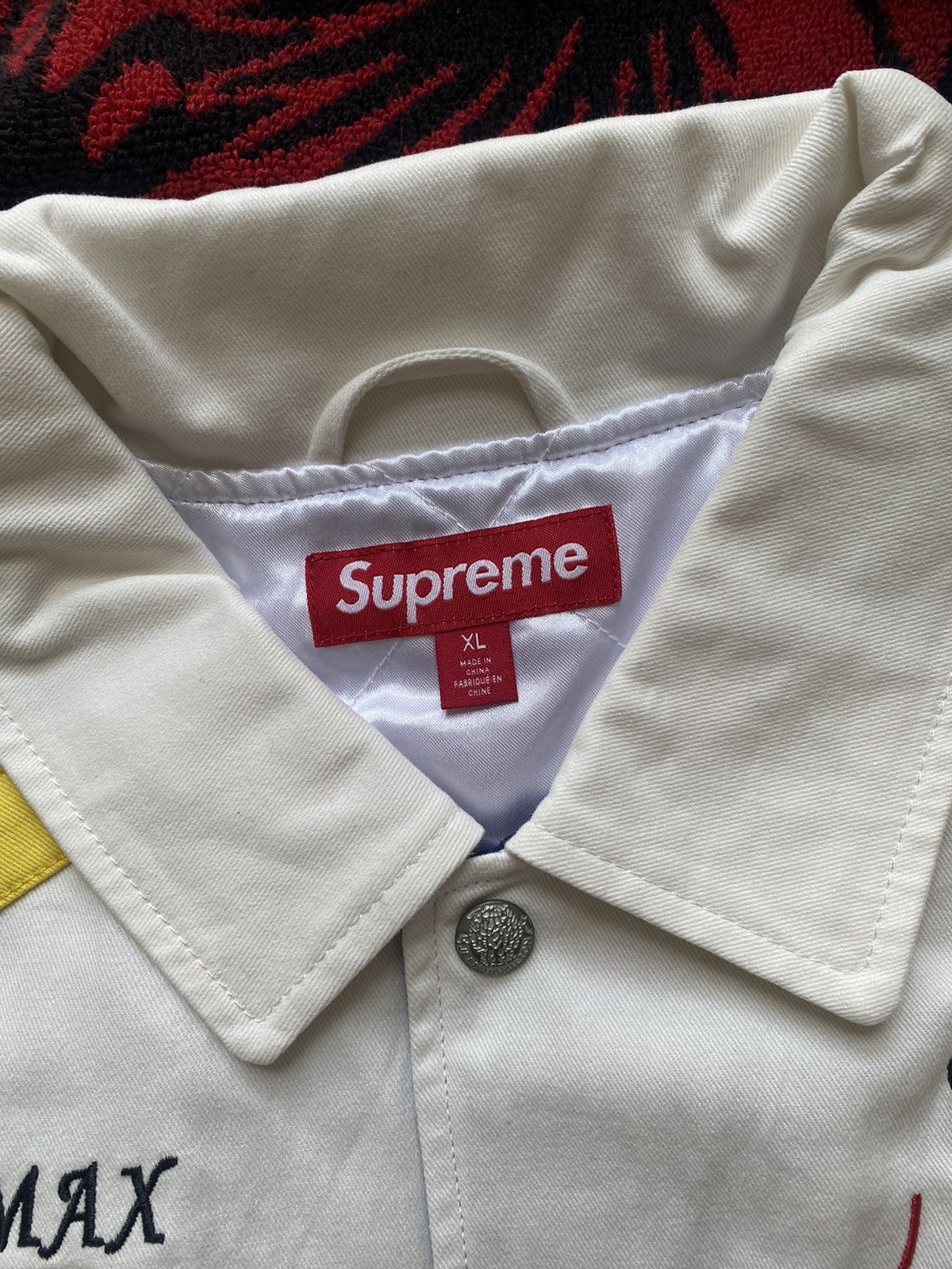 Jeff Hamilton × Supreme Supreme SpongeBob SquarePants Jeff Hamilton Racing Jacket Size US XL / EU 56 / 4 - 4 Thumbnail