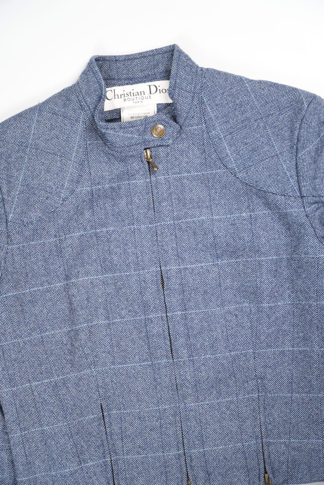 Christian Dior Monsieur Christian Dior by John Galliano Woolen Tweed Zip-Up Jacket Size XS / US 0-2 / IT 36-38 - 4 Thumbnail