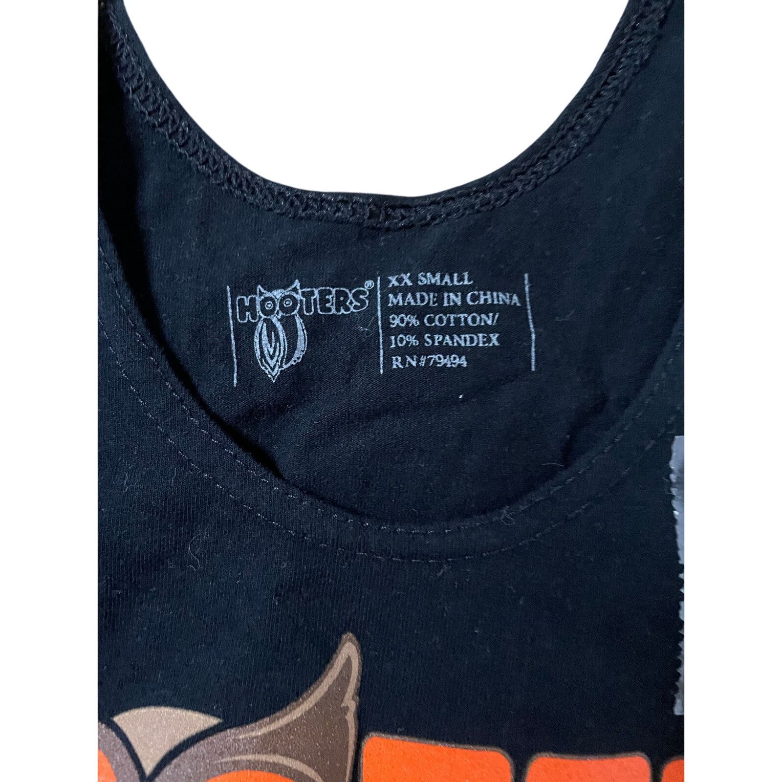 Other #26 New Hooters Girl Uniform Tank Black Xxs Cotton spandex Size XXS / US 00 / IT 34 - 4 Thumbnail
