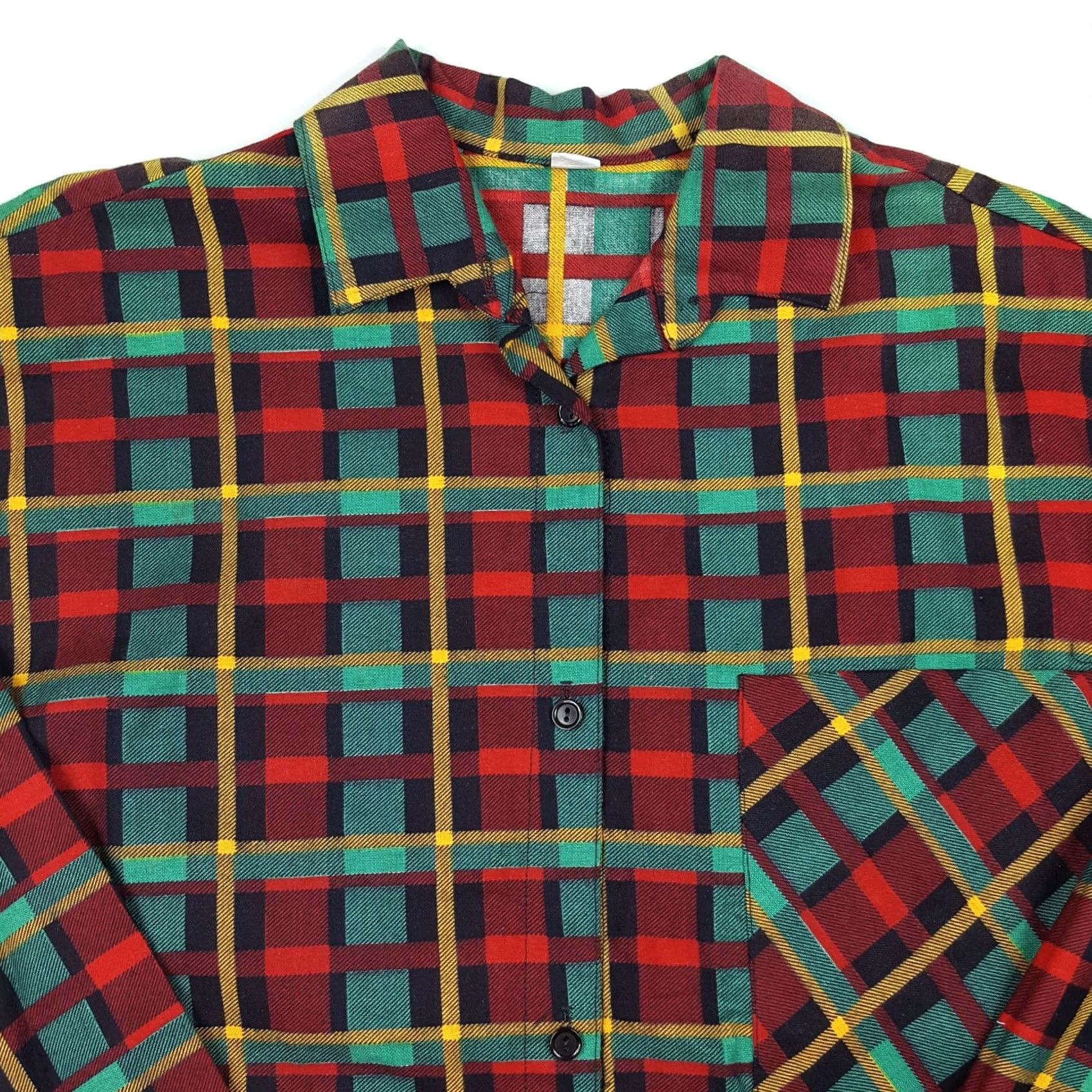 Vintage VINTAGE Plaid Flannel Women's Size Small Button Up 90s Long Sleeve Shirt Top Size S / US 4 / IT 40 - 2 Thumbnail