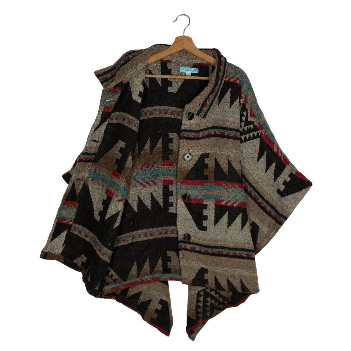 Japanese Brand VINTAGE WOOL NAVAJO AZTEC DESIGN JACKET JAPAN Size US S / EU 44-46 / 1 - 8 Thumbnail