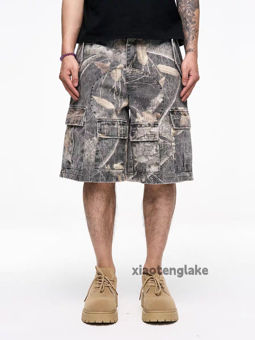 Vintage xz utility faded loose baggy hiphop cargo work shorts Size US 32 / EU 48 - 3 Thumbnail