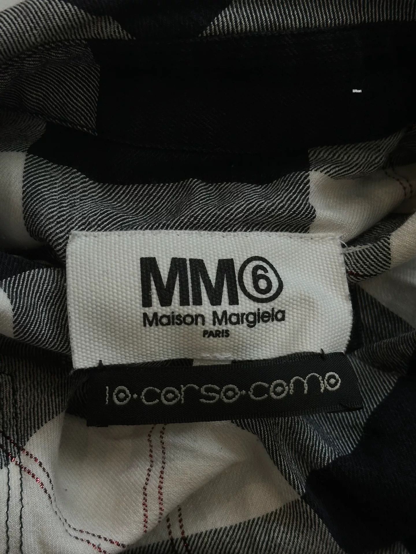 Maison Margiela MM6 Deconstructed Asymmetric Plaid Cotton Shirt Size US M / EU 48-50 / 2 - 2 Thumbnail