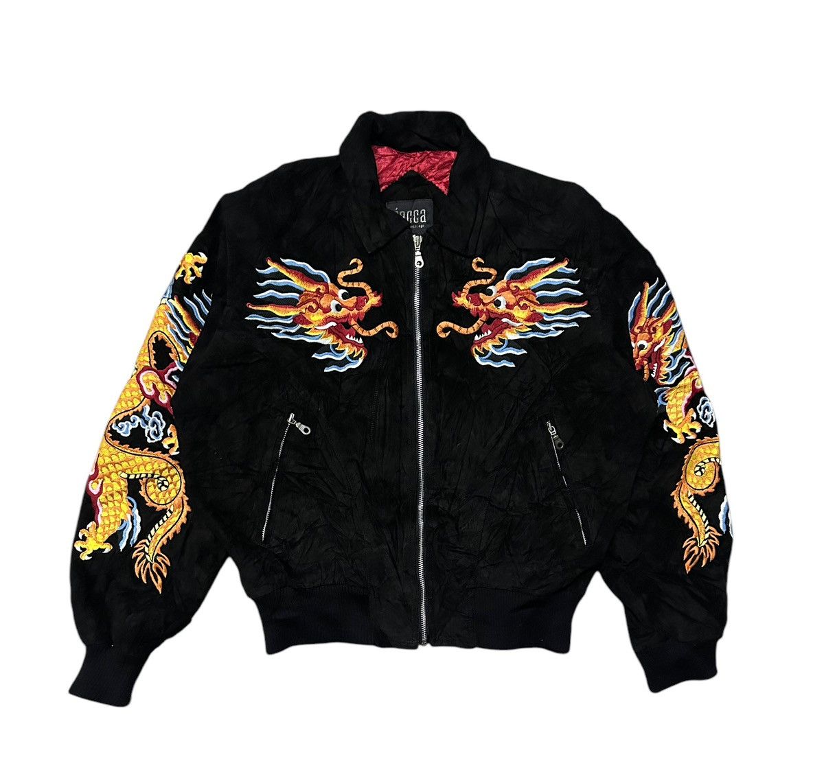 Other Sukajan leather souvenir jacket intricate dragon embroidery Size US M / EU 48-50 / 2 - 2 Thumbnail