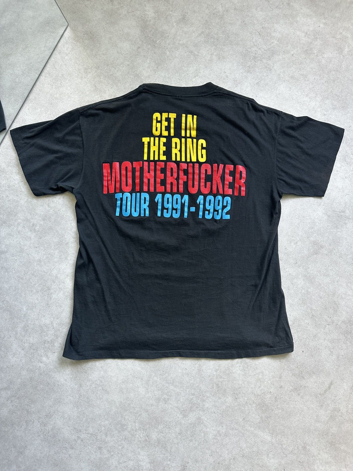 Band Tees OG 1991 Guns n Roses tour Get in the ring motherfucker tee Size US L / EU 52-54 / 3 - 1 Thumbnail