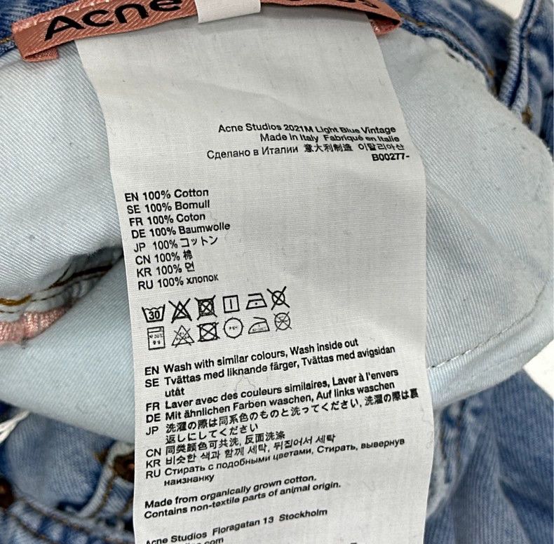 Acne Studios acne studios Cropped loose wash jeans 2503-Nextarrow Size US 29 - 1 Thumbnail