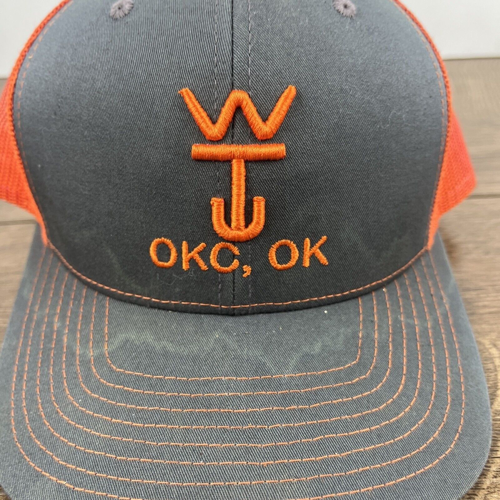 Other WT OKC Hat Oklahoma City Gray Adjustable Hat Adjustable Snap Size ONE SIZE - 9 Thumbnail