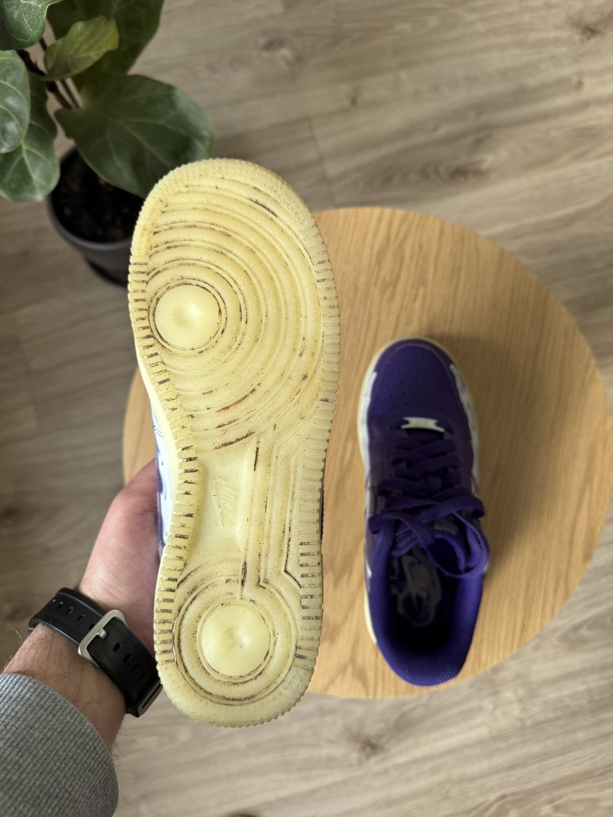 Nike Nike Air Force 1 Purple Skeleton Halloween Low Top Sneakers Size US 5.5 / IT 35.5 - 7 Thumbnail