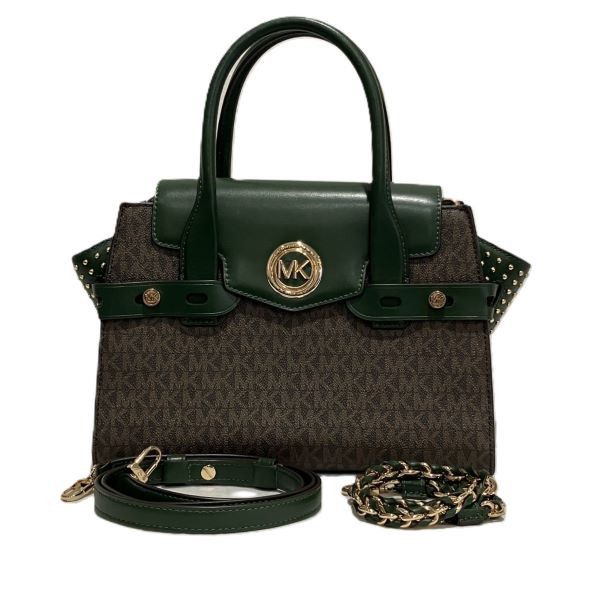 Michael Kors Michael Kors Carmen Mk Signature 2Way Bag Canvas Shoulder Bag in Black, Women's