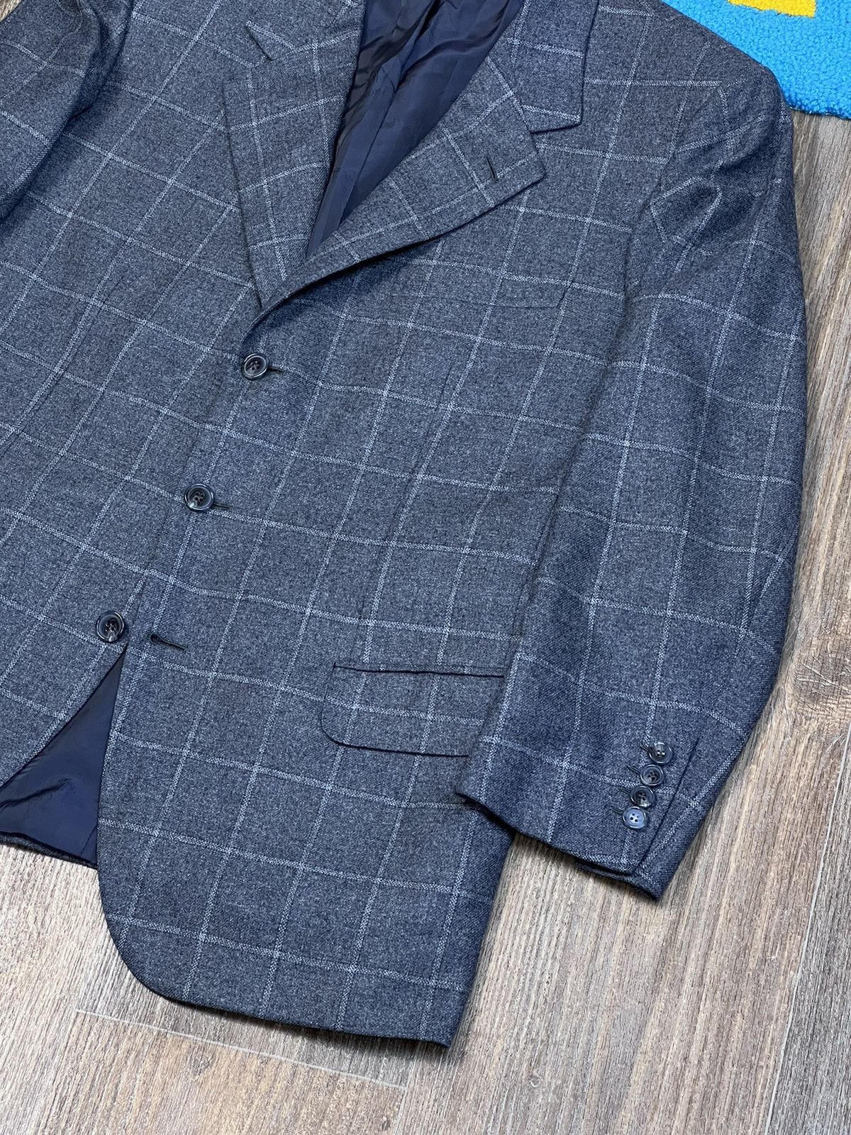 Brioni Brioni Parigi Checked Three Buttons Wool Grey Blazer Jacket Size 52S - 4 Thumbnail