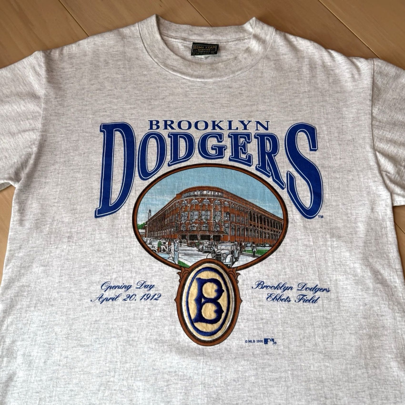 MLB VINTAGE Brooklyn Dodgers Shirt XL Gray 90s MLB Baseball New York Jackie Robinson Size US XL / EU 56 / 4 - 4 Thumbnail