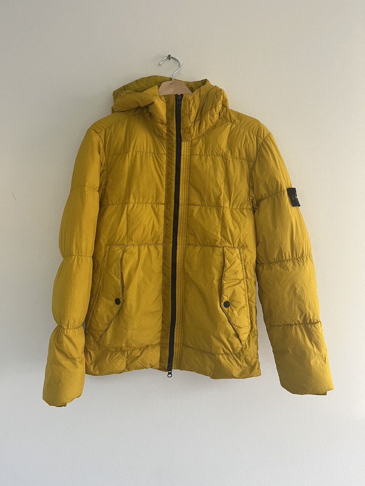 Image of Stone Island - 2018 Garment Dyed Jacket in Yellow, Men's (Size Small)