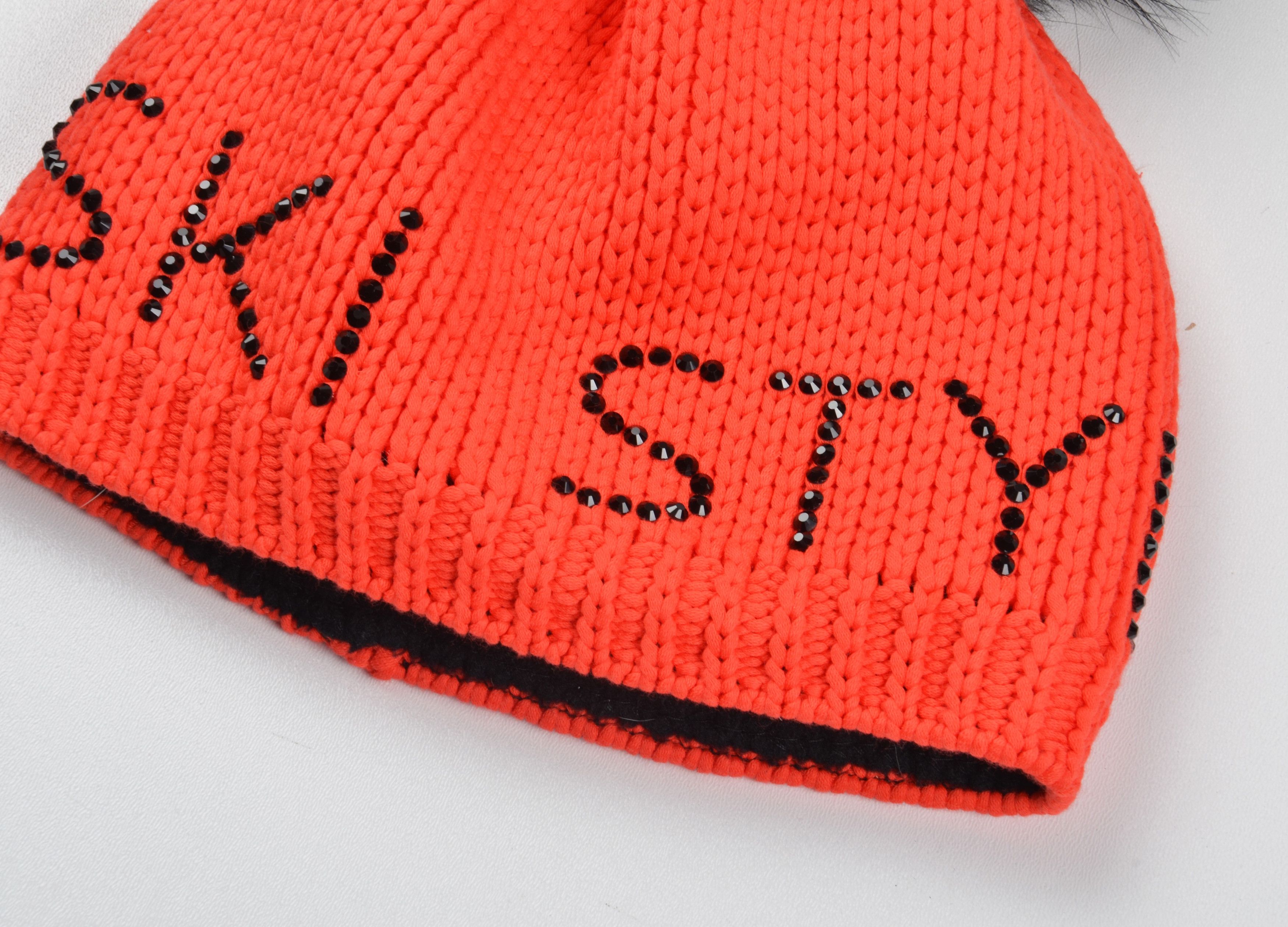 Sportalm Kitzbuhel Sportalm Aris "Ski Style" Crystals Racoon Pompom Beanie Size ONE SIZE - 2 Thumbnail