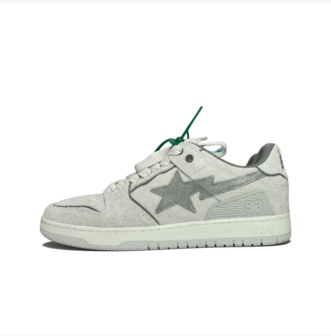 Bape BAPE Bapesta Low "Light Grey" / "Grey Suede Star" Size US 9 / EU 42 - 1 Thumbnail