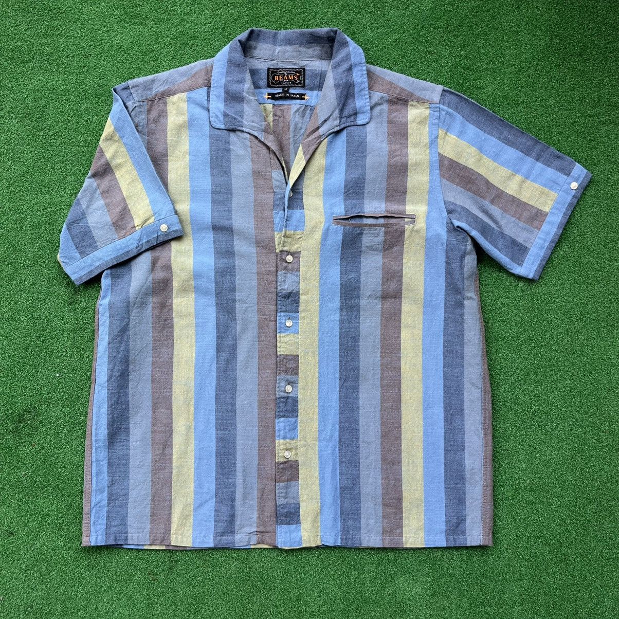Beams Plus Beams Plus Short Sleeve Italian Collar Stripe Shirt Size US M / EU 48-50 / 2 - 1 Thumbnail