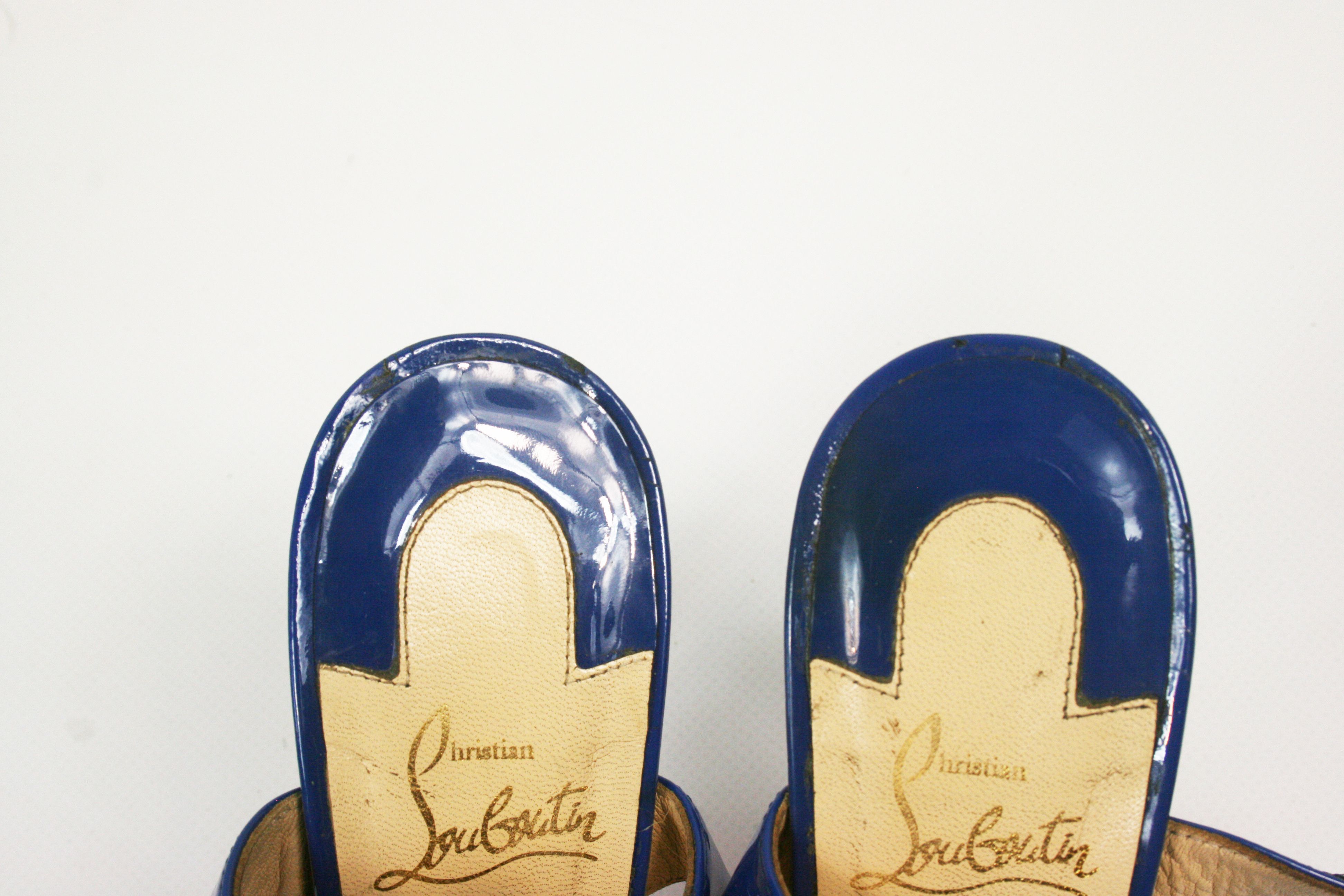 Christian Louboutin Sova Patent Leather Sandals Heels Size US 8 / IT 38 - 11 Thumbnail