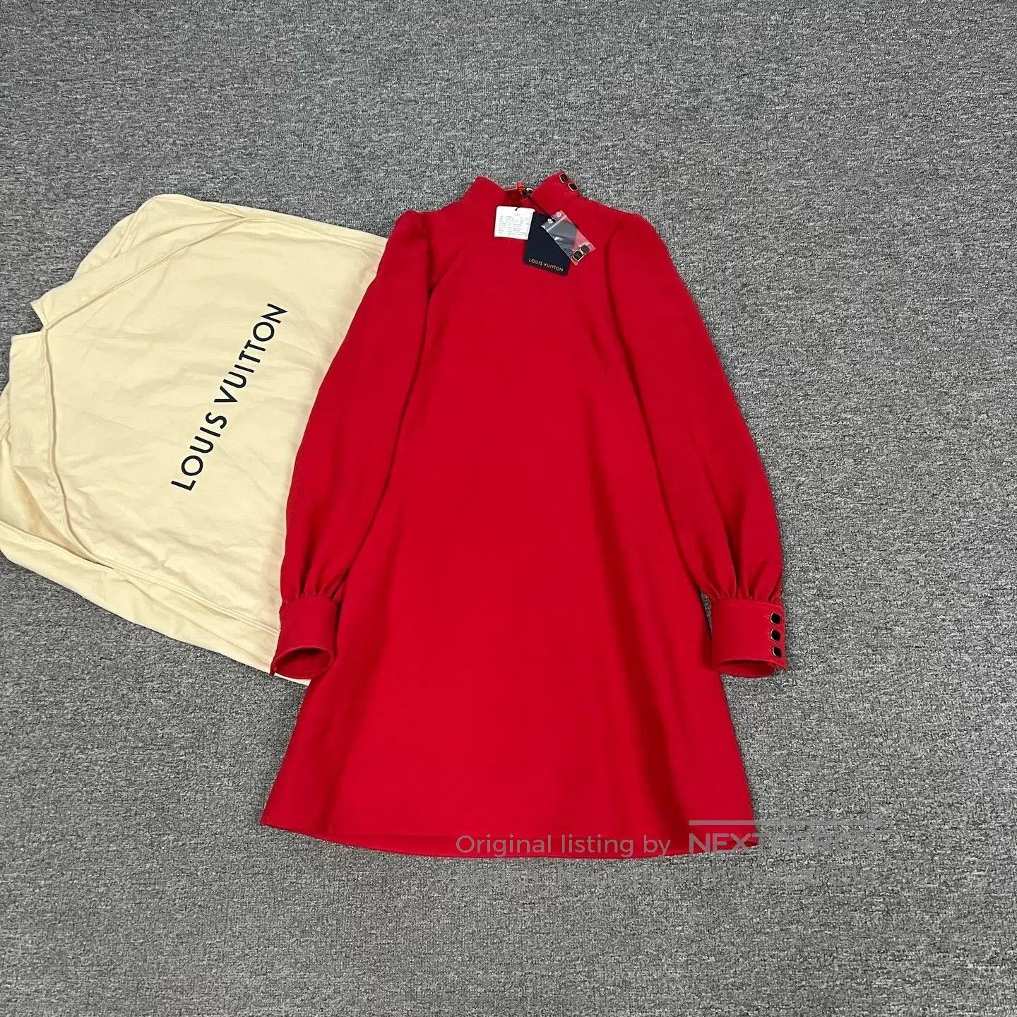 Louis Vuitton Louis Vuitton Red Silk Wool Dress. Size XXS / US 00 / IT 34 - 1 Thumbnail