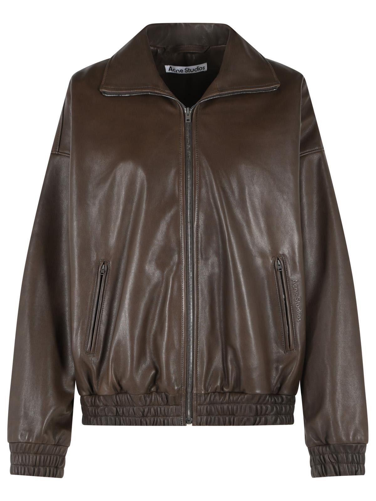 Acne Studios ACNE STUDIOS Brown Leather Jacket Size S / US 4 / IT 40 - 1 Thumbnail