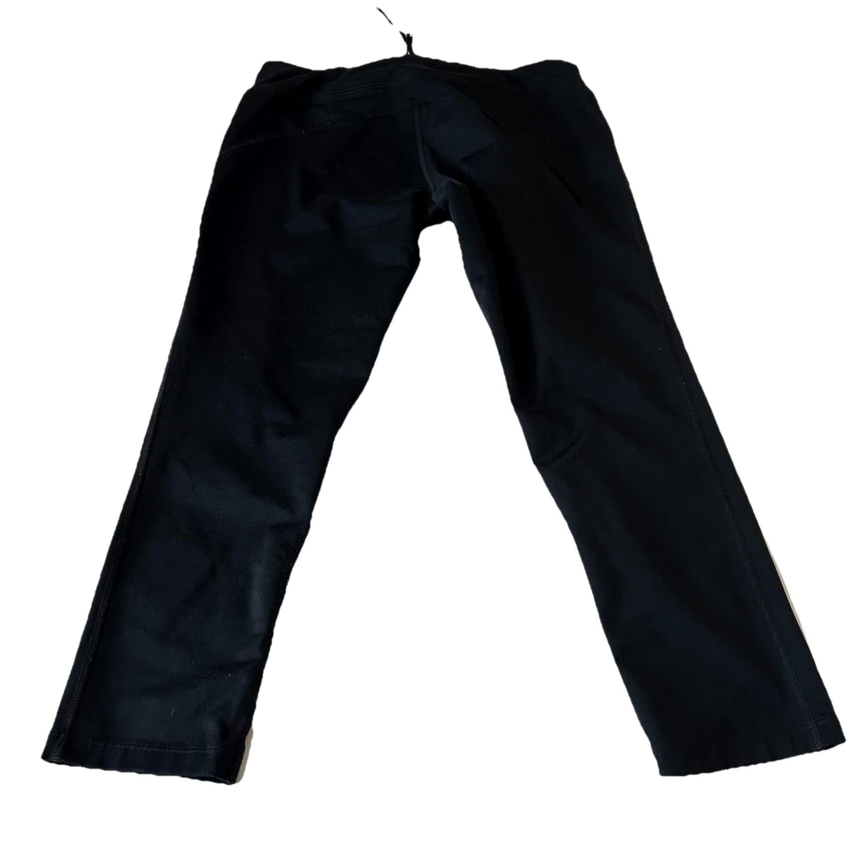 Nike VINTAGE? No. Nike Running Leggings Women M Black Dri Fit Drawstrings Yoga Workout 28x22 Nike Logo Zipper Back Pocket Size 32" / US 10 / IT 46 - 5 Thumbnail