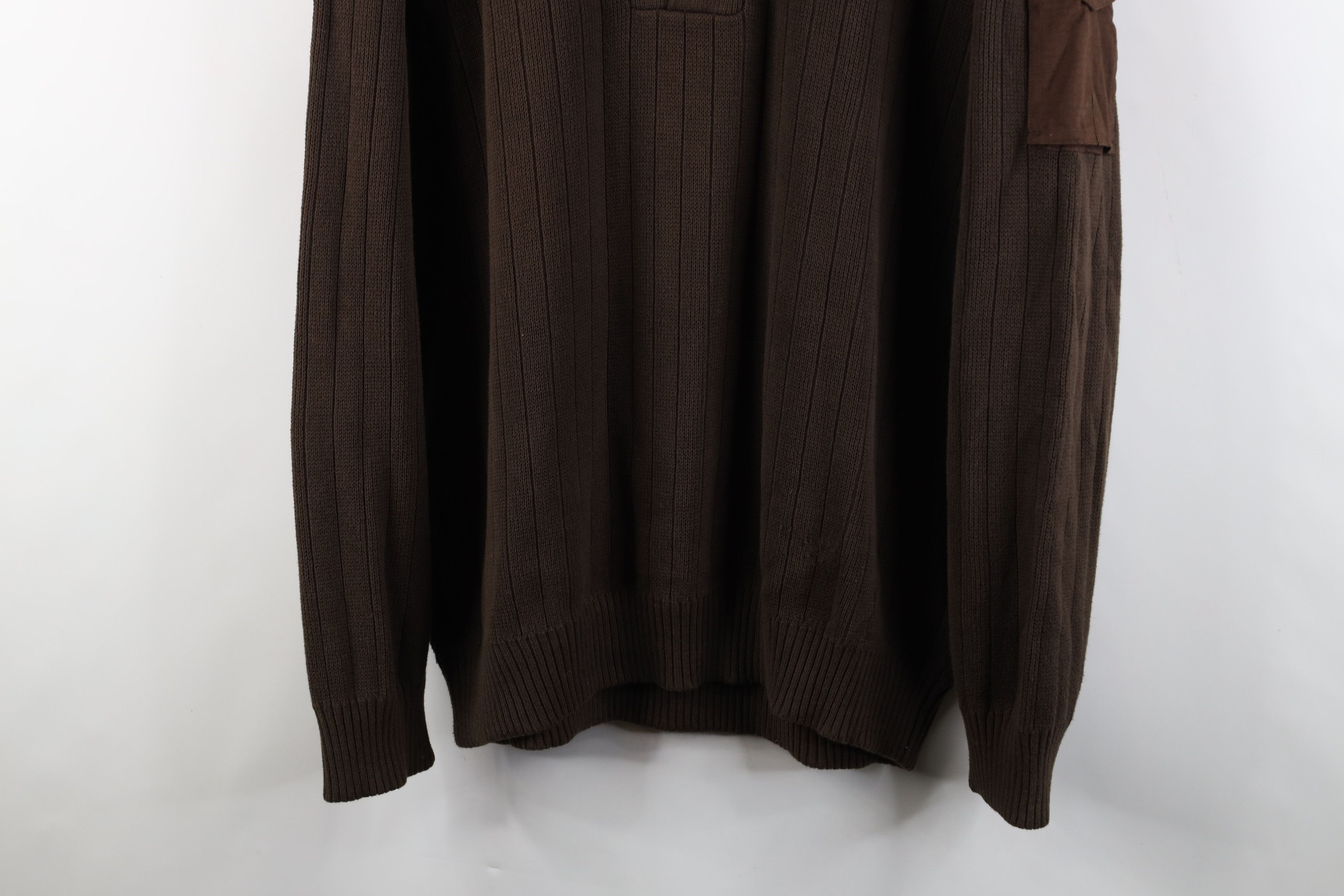 Eddie Bauer × Vintage Vintage Eddie Bauer Heavyweight Knit Commando Sweater Brown Size US XL / EU 56 / 4 - 3 Thumbnail